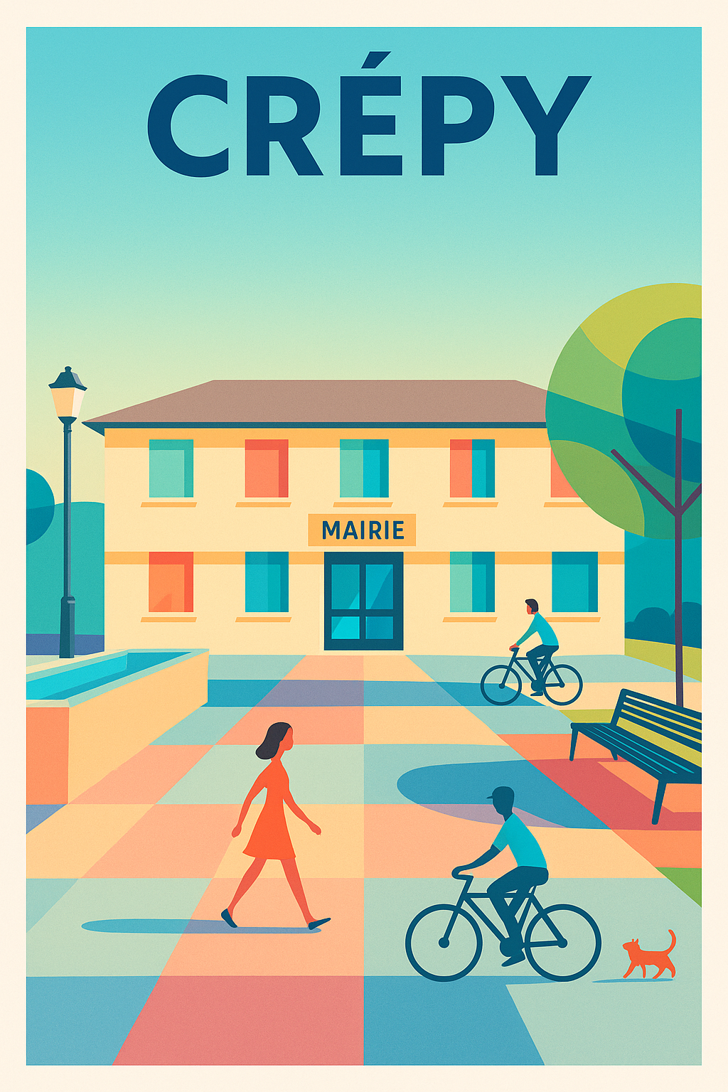 Affiche de Crépy - Atmosphère paisible au cœur de la mairie