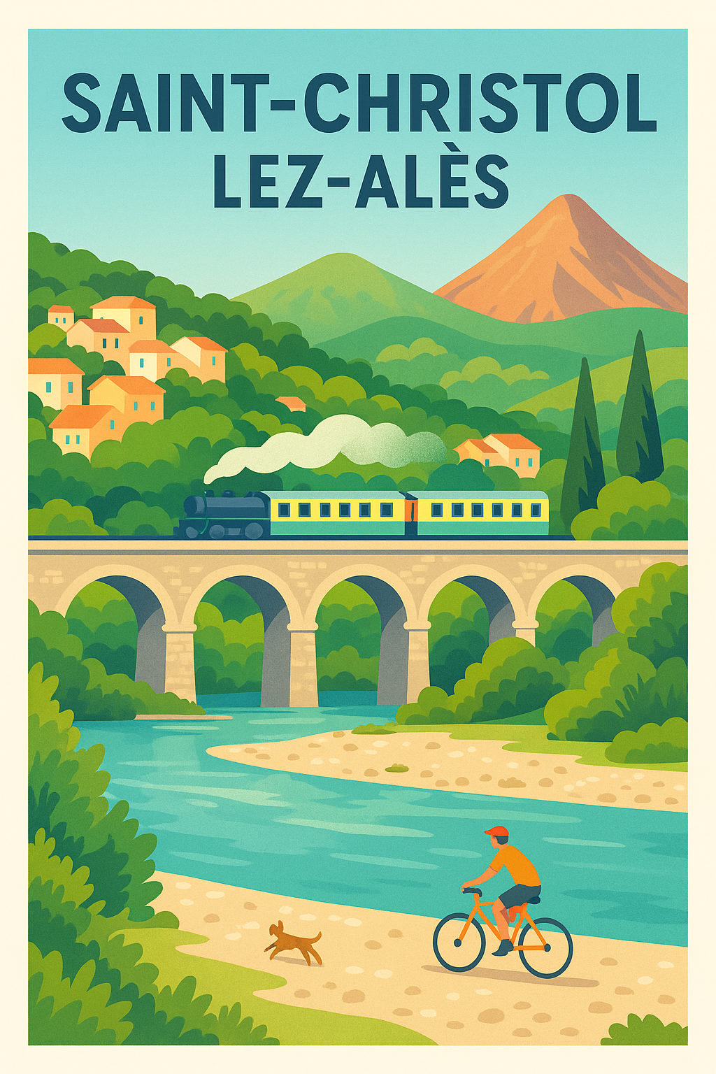 Affiche de Saint-Christol-lez-Alès - Évasion et nature au fil de l'eau