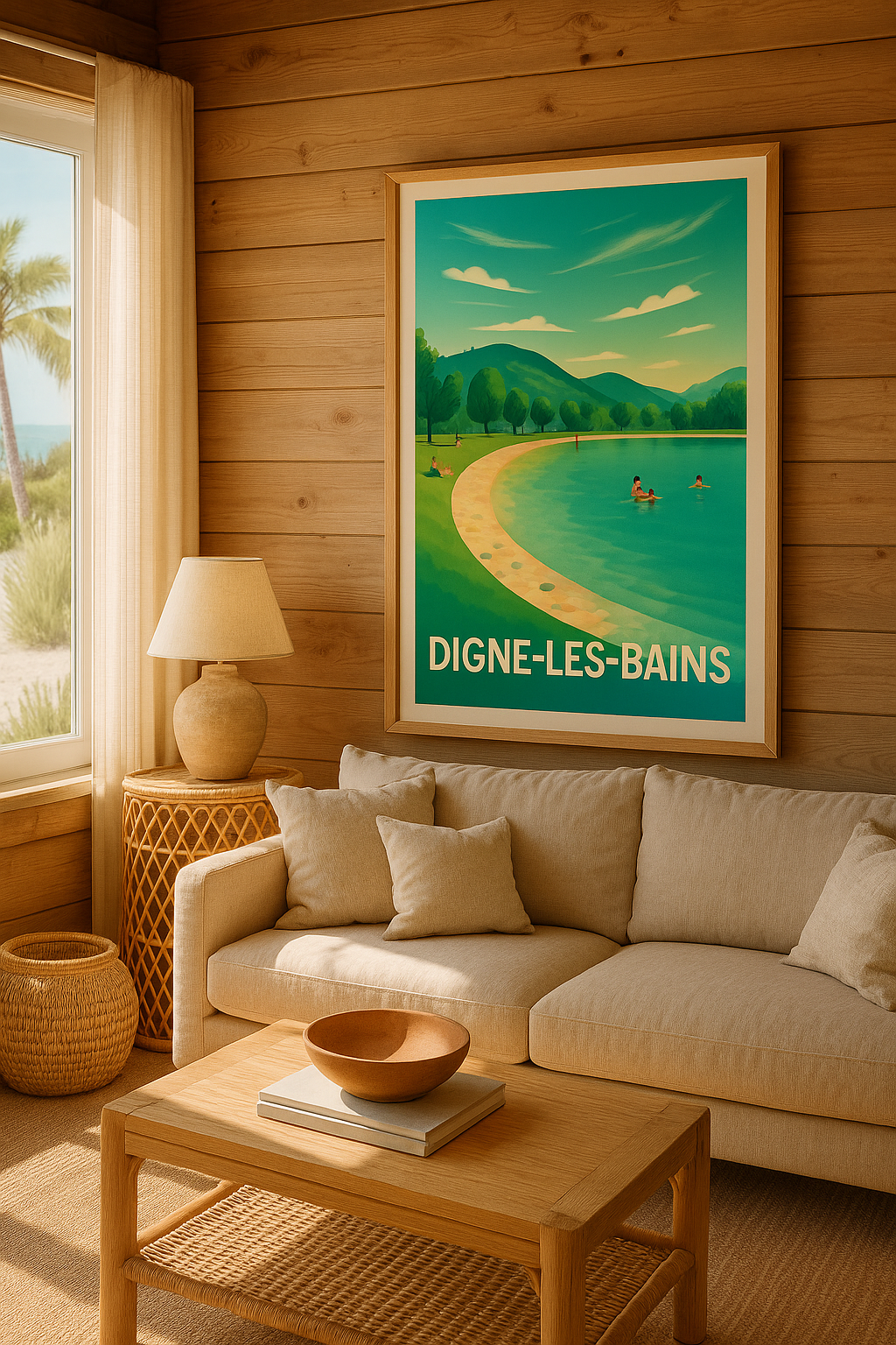 Mise en situation Affiche Digne-les-Bains - Oasis de fraîcheur en Provence