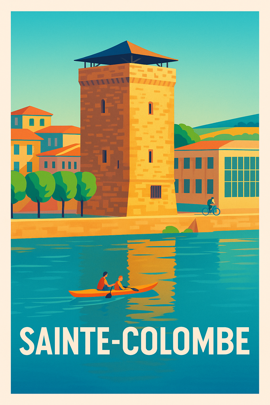 Affiche Sainte-Colombe - Charme et Sérénité au fil de l'eau