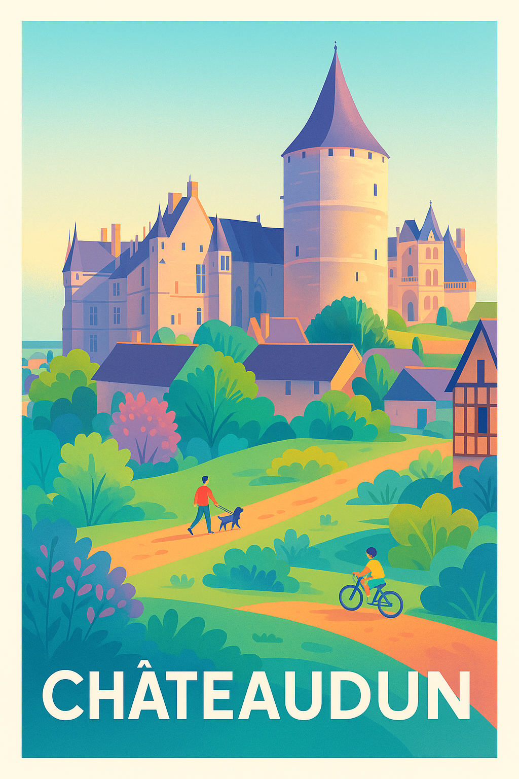 Affiche Châteaudun - Charme historique au cœur du Loir-et-Cher
