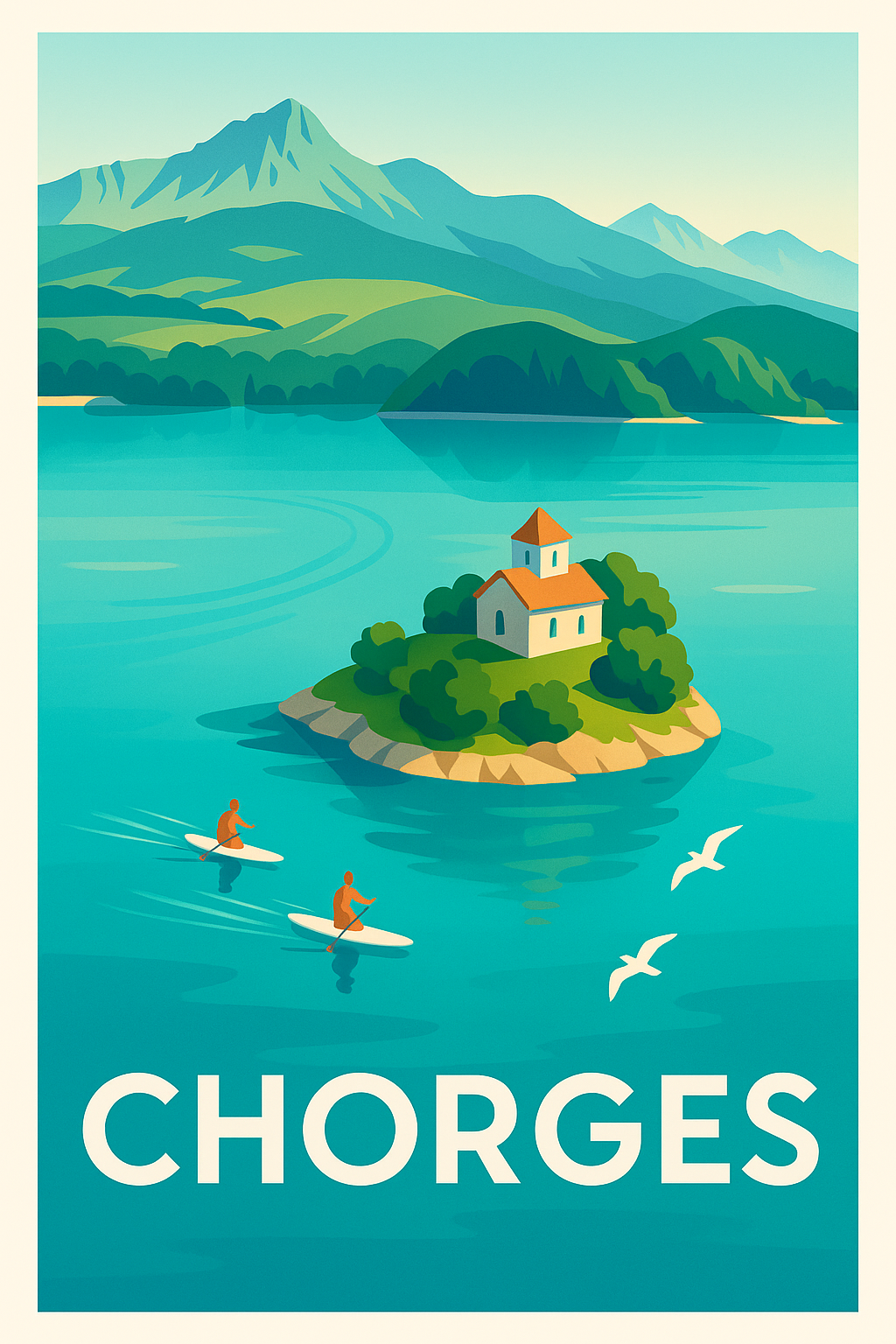 Affiche Chorges — Évasion et sérénité au cœur des Alpes · poster d'art de Chorges