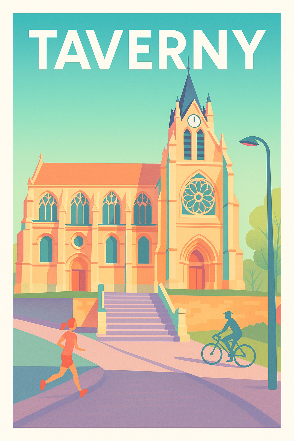 Affiche Taverny — Harmonie entre patrimoine et vie active · poster d'art de Taverny