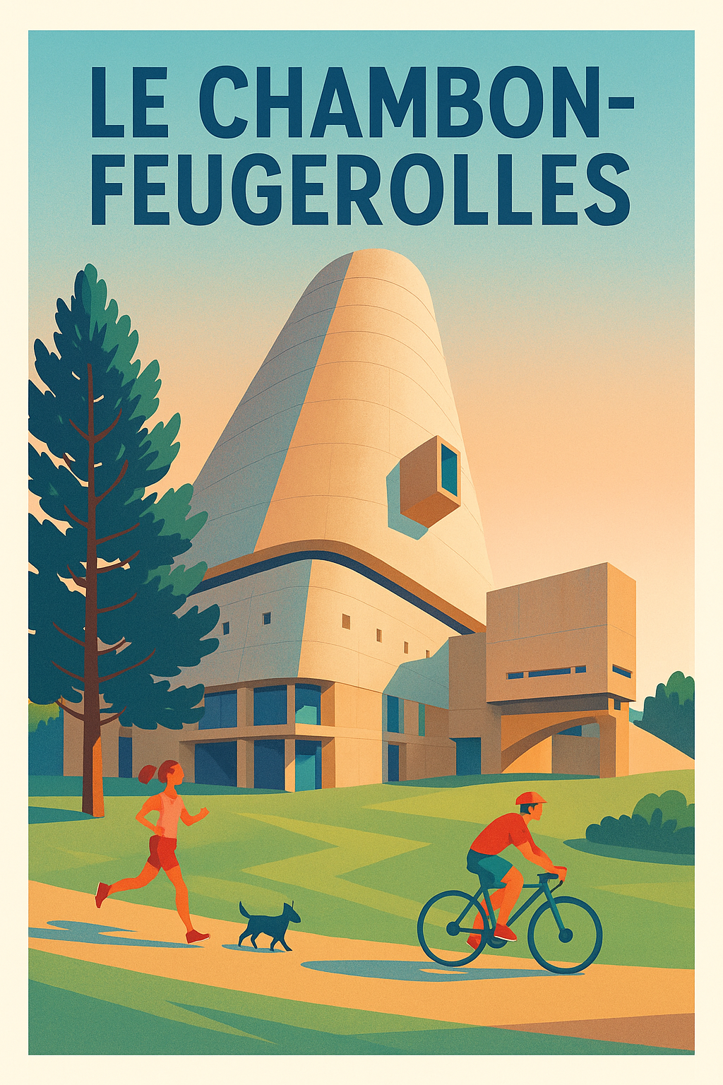 Affiche de Le Chambon-Feugerolles - Vibrations architecturales et nature active