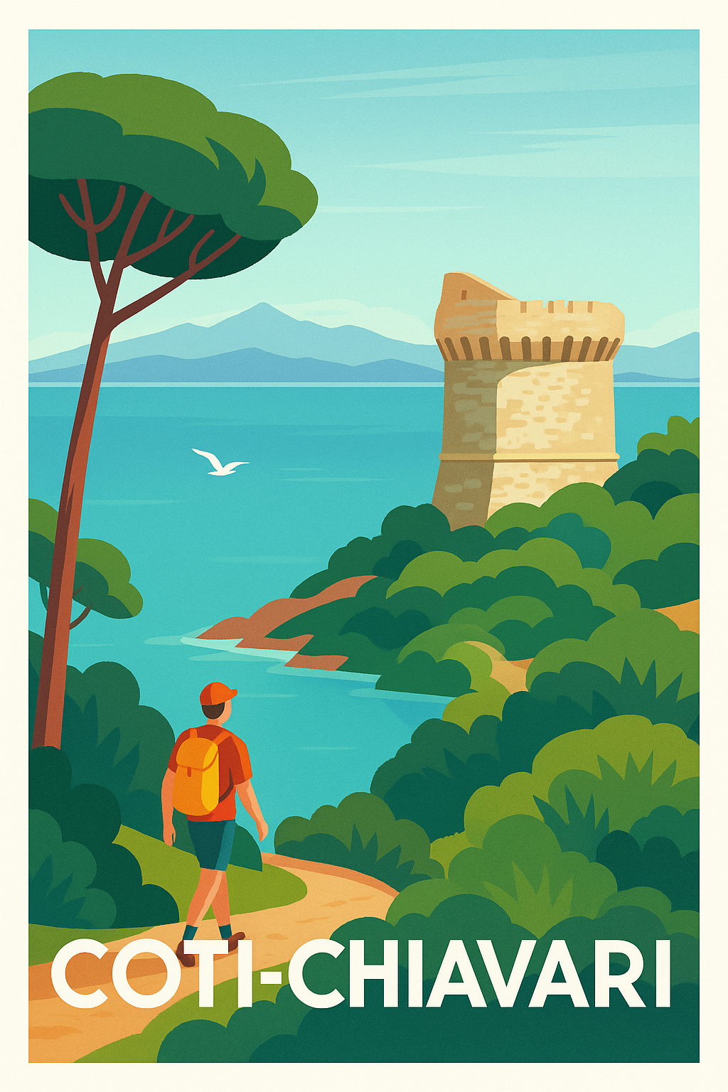 Affiche Coti-Chiavari — Évasion et Sérénité en Corse · poster d'art de Coti-Chiavari