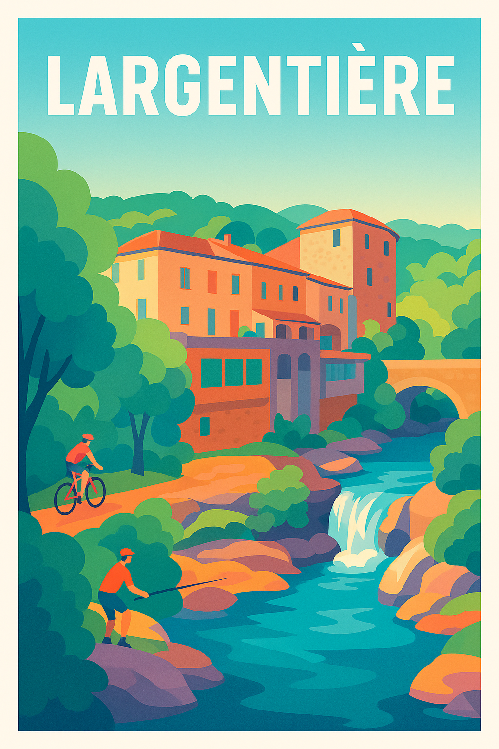 Affiche de Largentière - Escapade nature et patrimoine