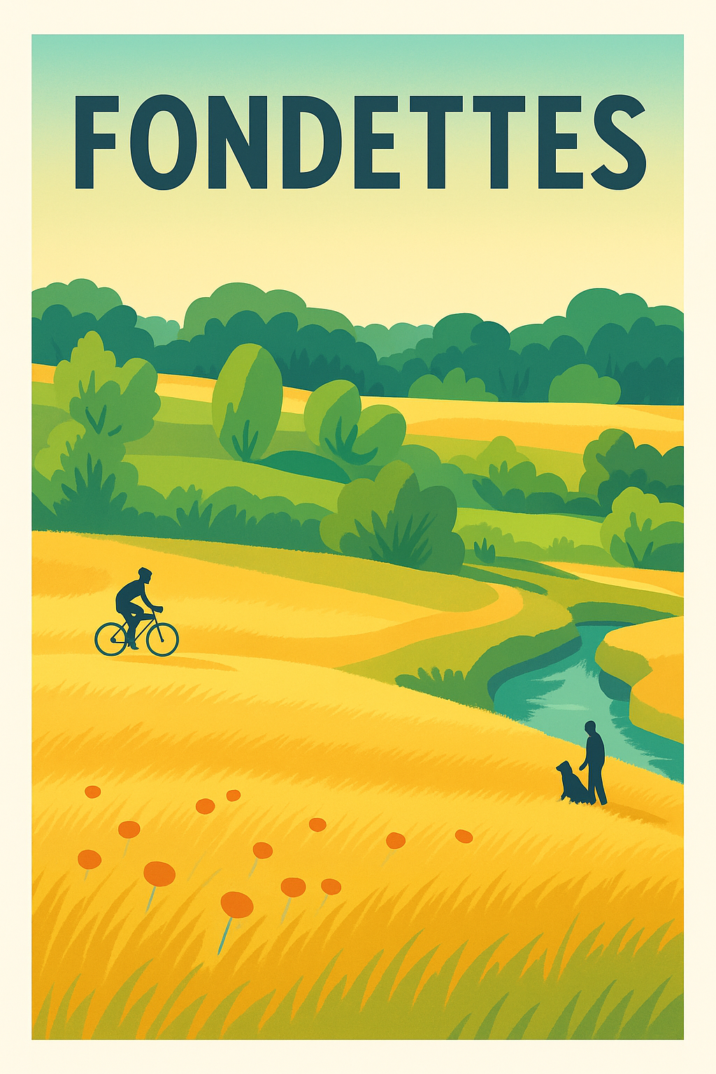 Affiche de Fondettes - Tranquillité champêtre et nature apaisante