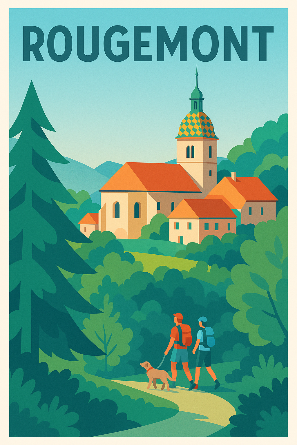 Affiche de Rougemont - Promenade bucolique au cœur de la nature