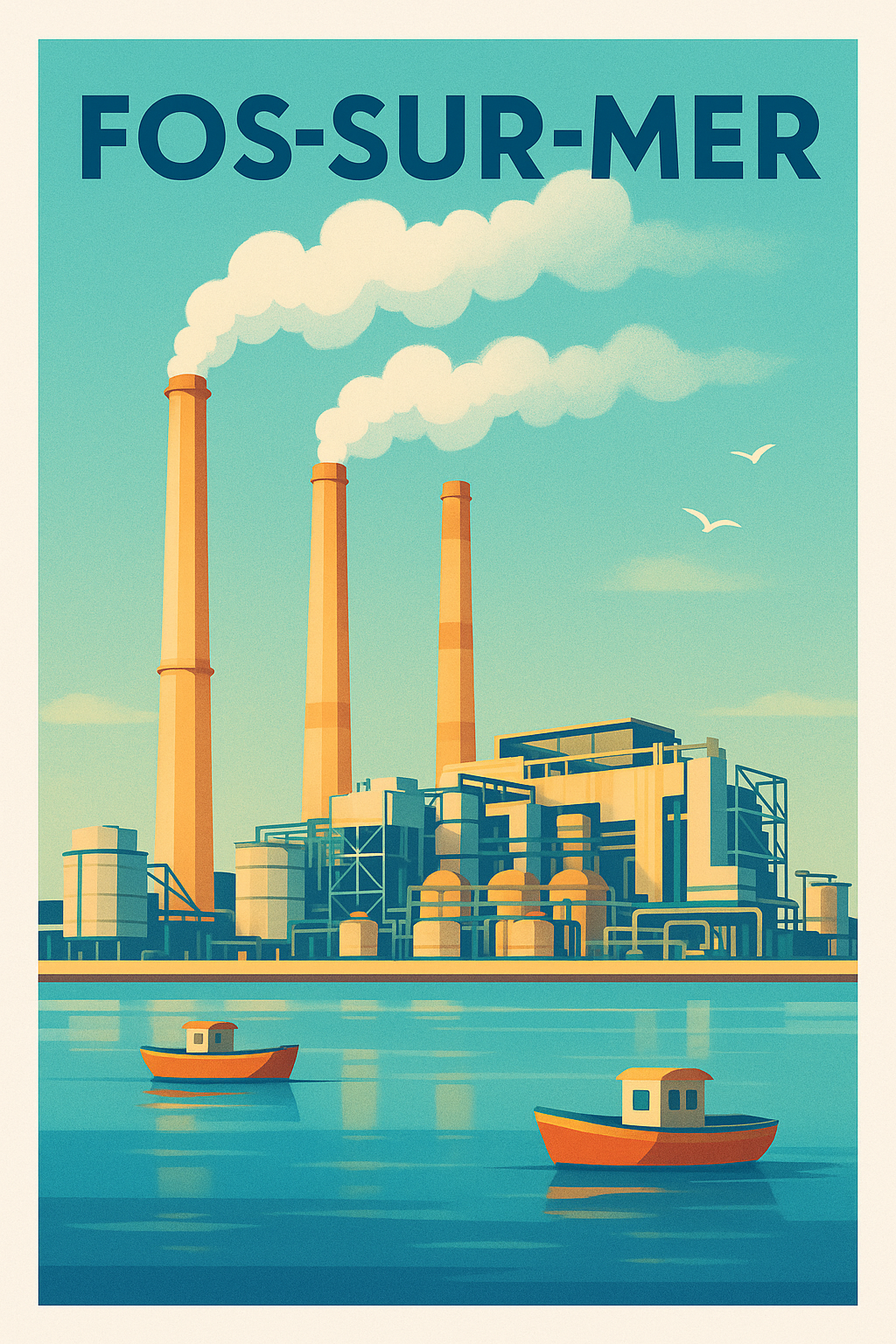 Affiche de Fos-sur-Mer - Charme industriel au bord de l'eau