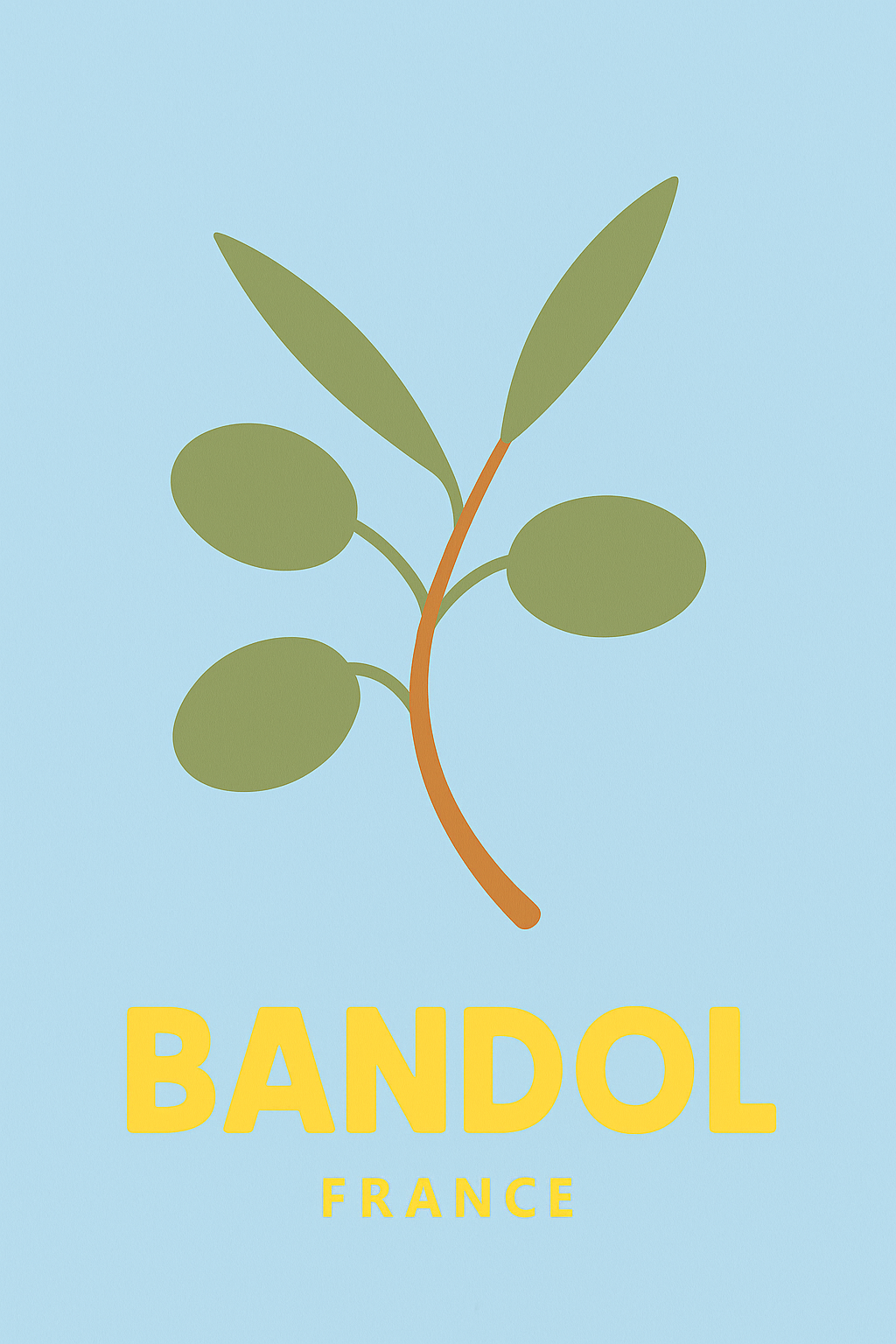 Affiche Bandol — L'élégance méditerranéenne à portée de main · poster d'art de Bandol