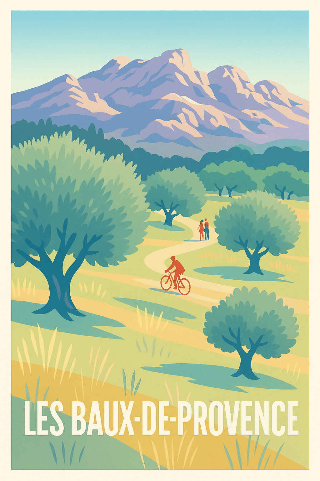 Affiche Les Baux-de-Provence – Évasion au cœur des Alpilles