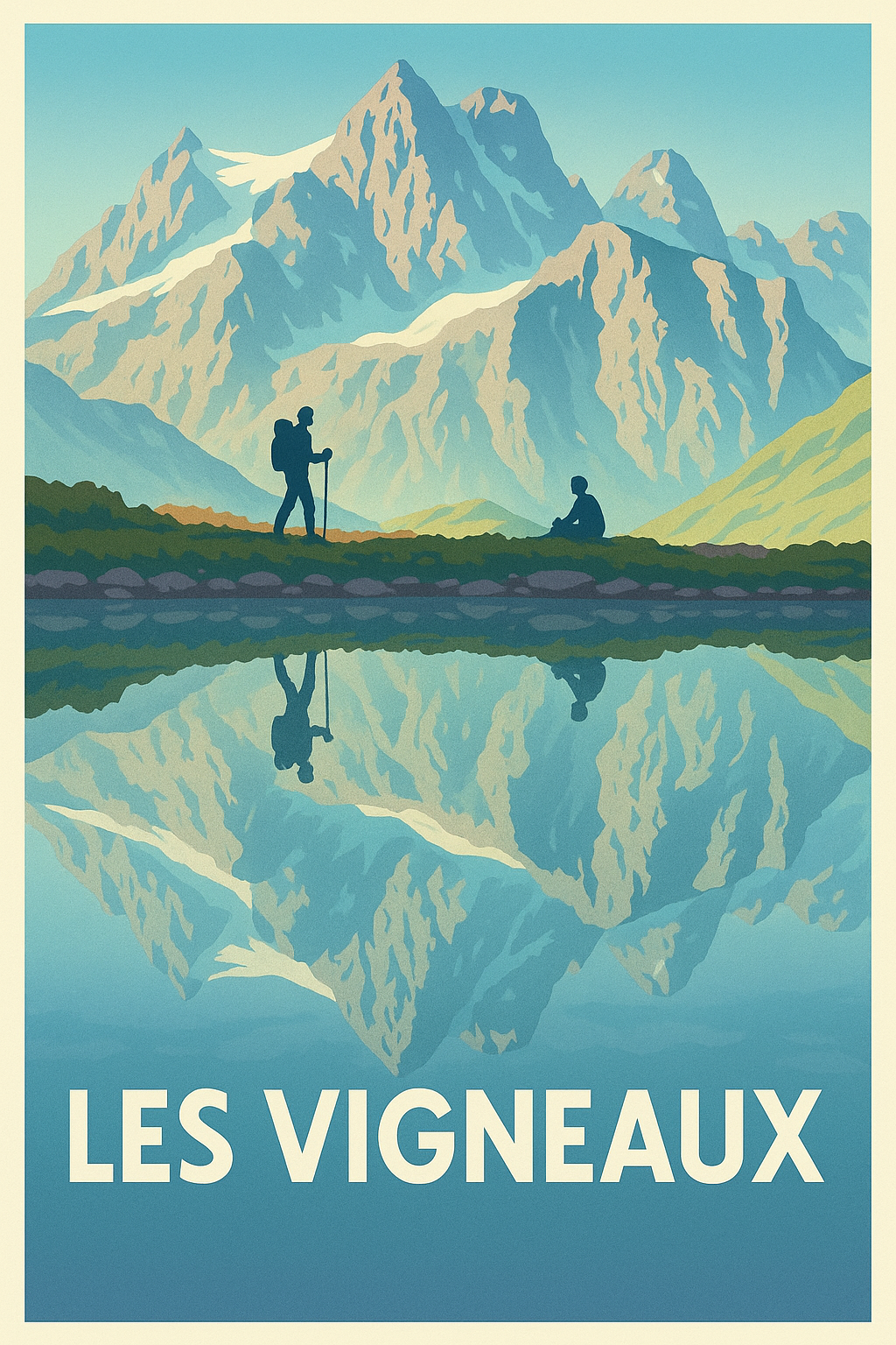Affiche Les Vigneaux — Escapade au cœur des montagnes alpines · poster d'art de Les Vigneaux