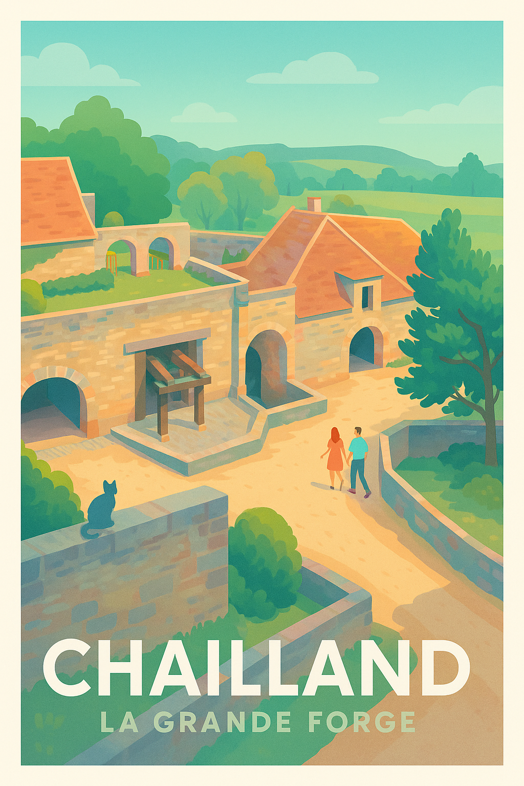 Affiche Chailland — Charme et Patrimoine de La Grande Forge · poster d'art de Chailland