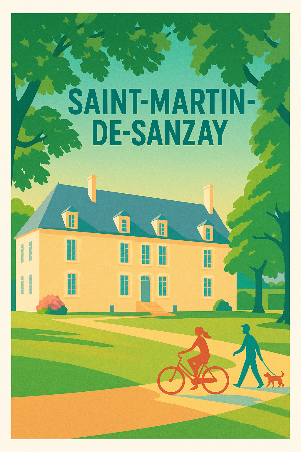 Affiche de Saint-Martin-de-Sanzay - Charme bucolique et douceur de vivre