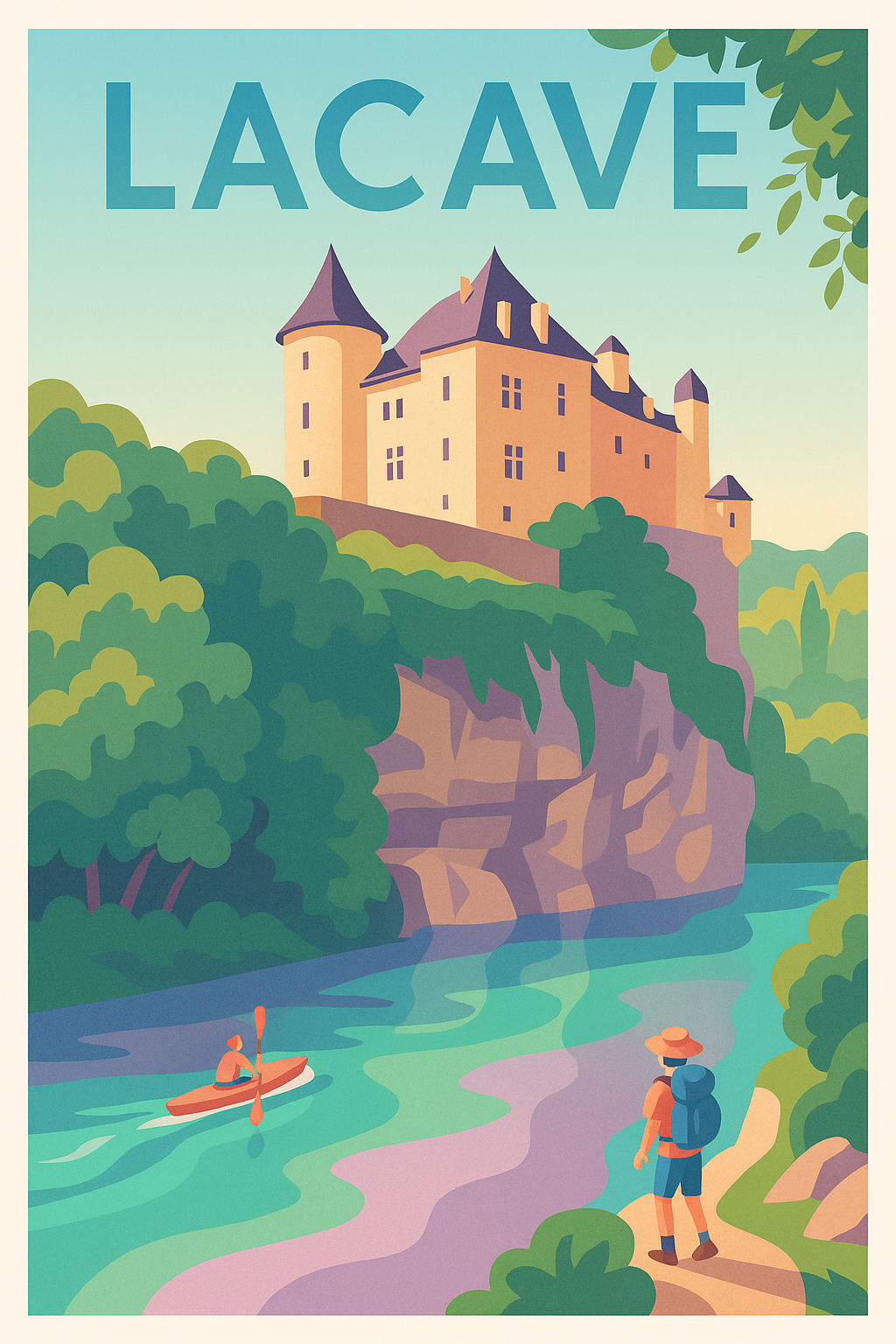 Affiche de Lacave - Évasion et nature en Dordogne