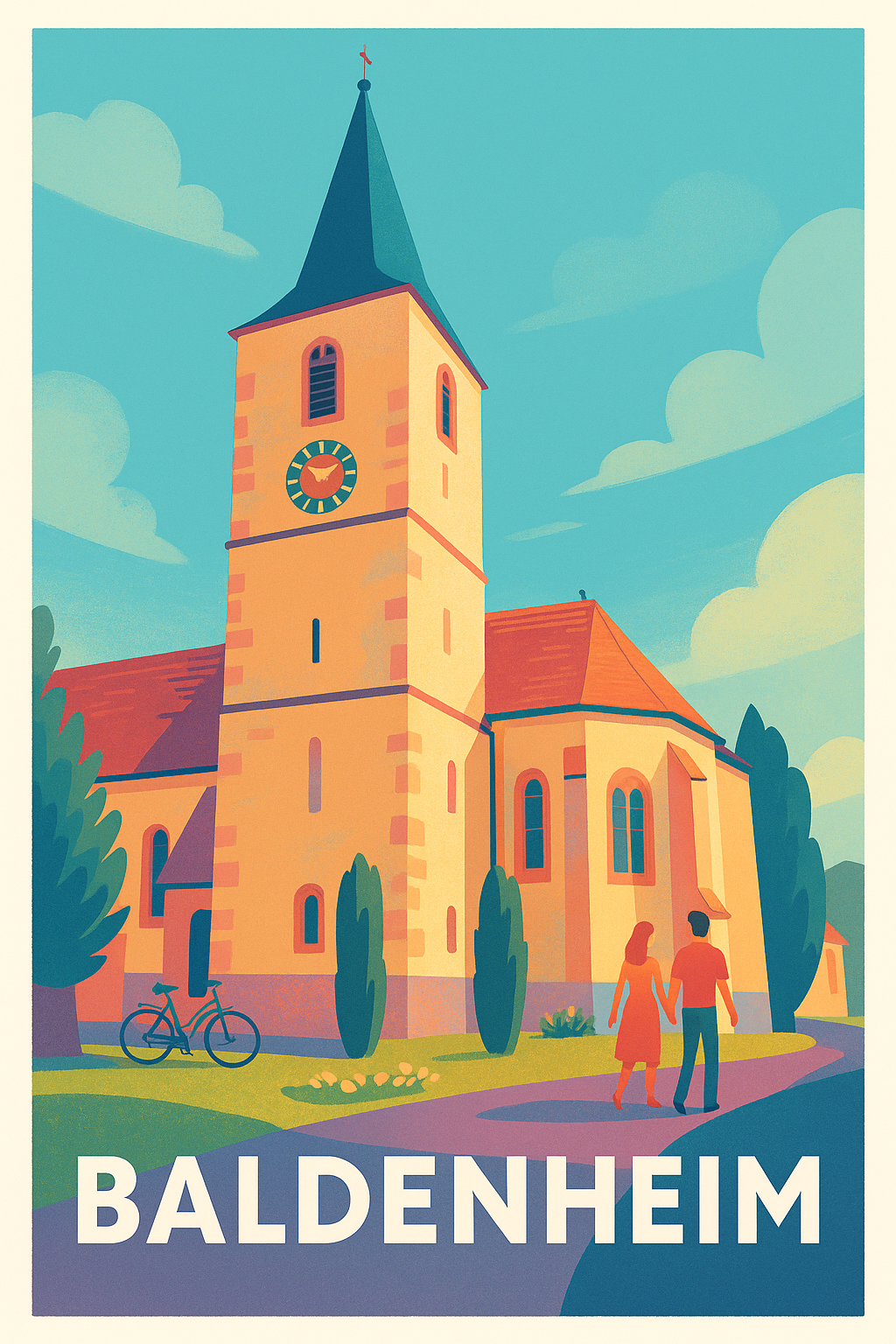 Affiche Baldenheim — Charme et sérénité alsaciens · poster d'art de Baldenheim