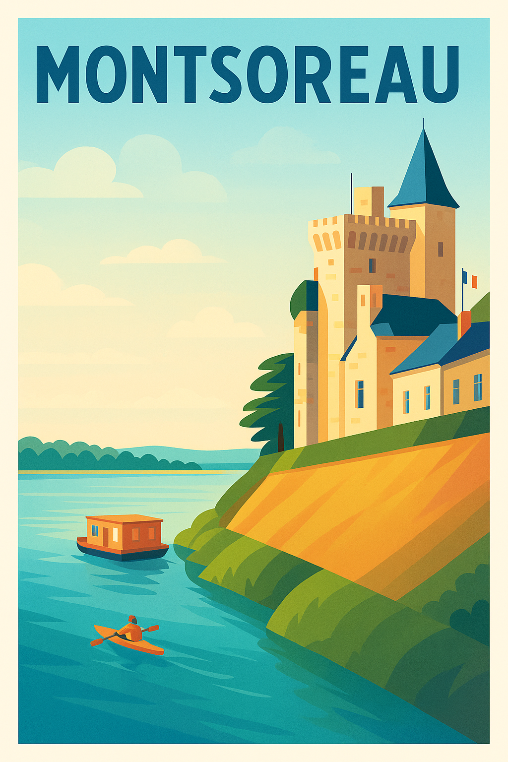 Affiche Montsoreau — Évasion au bord de la Loire · poster d'art de Montsoreau