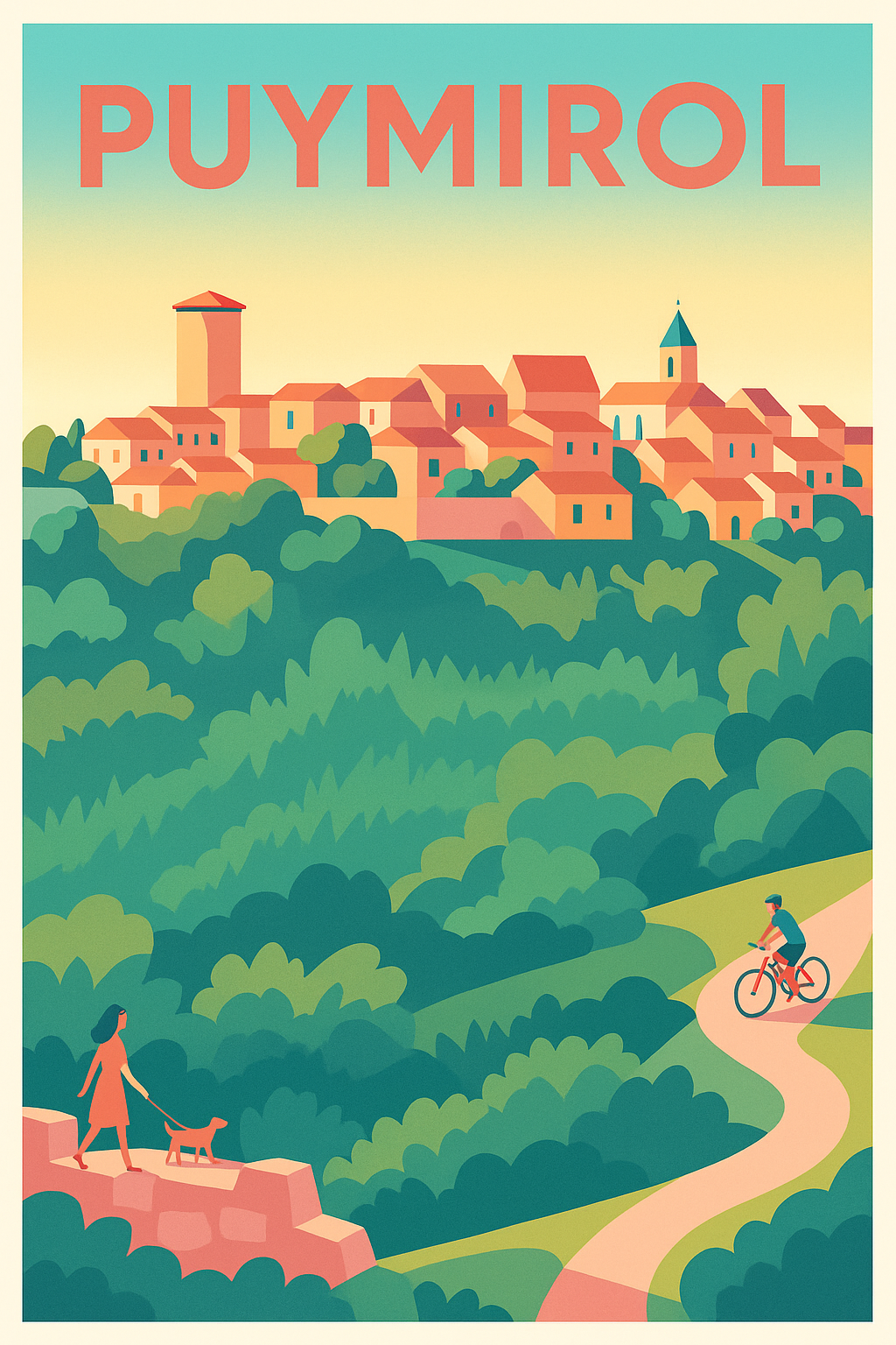 Affiche de Puymirol - Charme bucolique et douceur de vivre