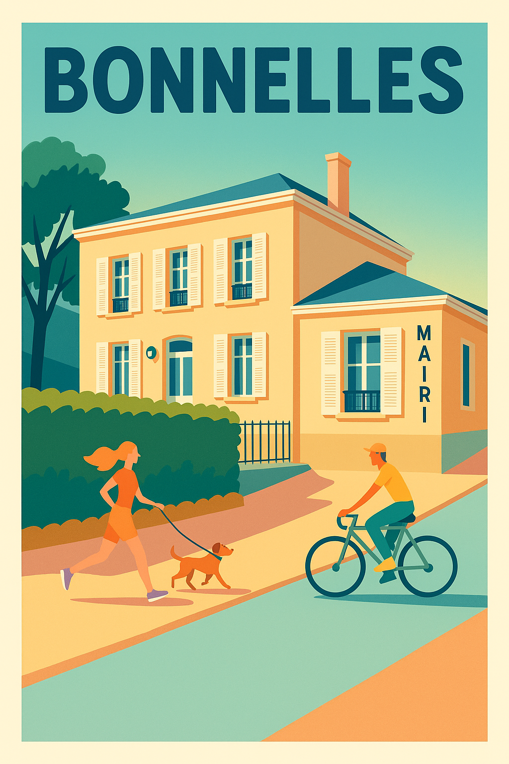 Affiche de Bonnelles - Douceur de vie et convivialité locale