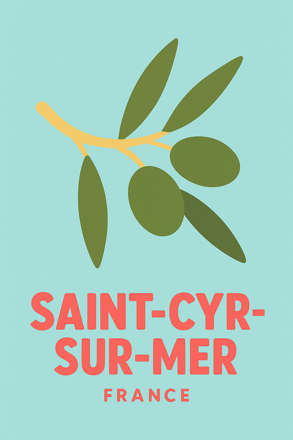 Affiche Saint-Cyr-sur-Mer — L'élégance méditerranéenne · poster d'art de Saint-Cyr-sur-Mer