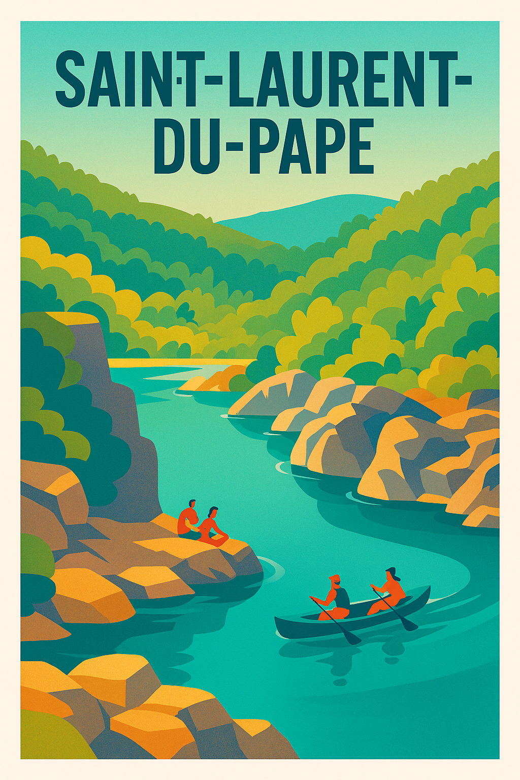 Affiche de Saint-Laurent-du-Pape - Évasion nature au fil de l'eau