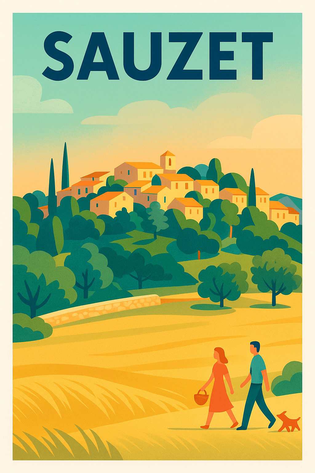 Affiche de Sauzet - Balade champêtre au cœur du village