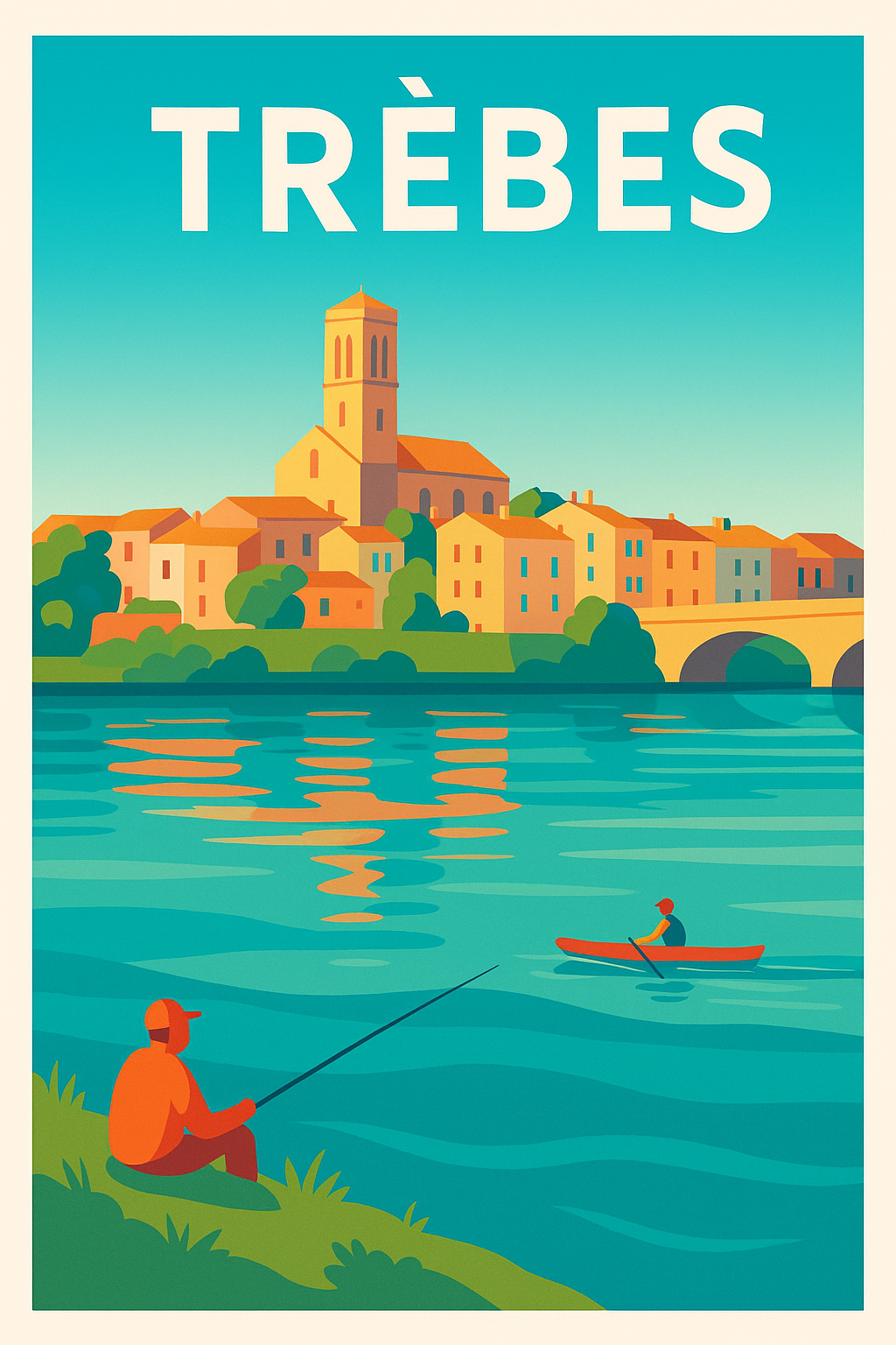 Affiche de Trèbes - Sérénité au bord de l'eau