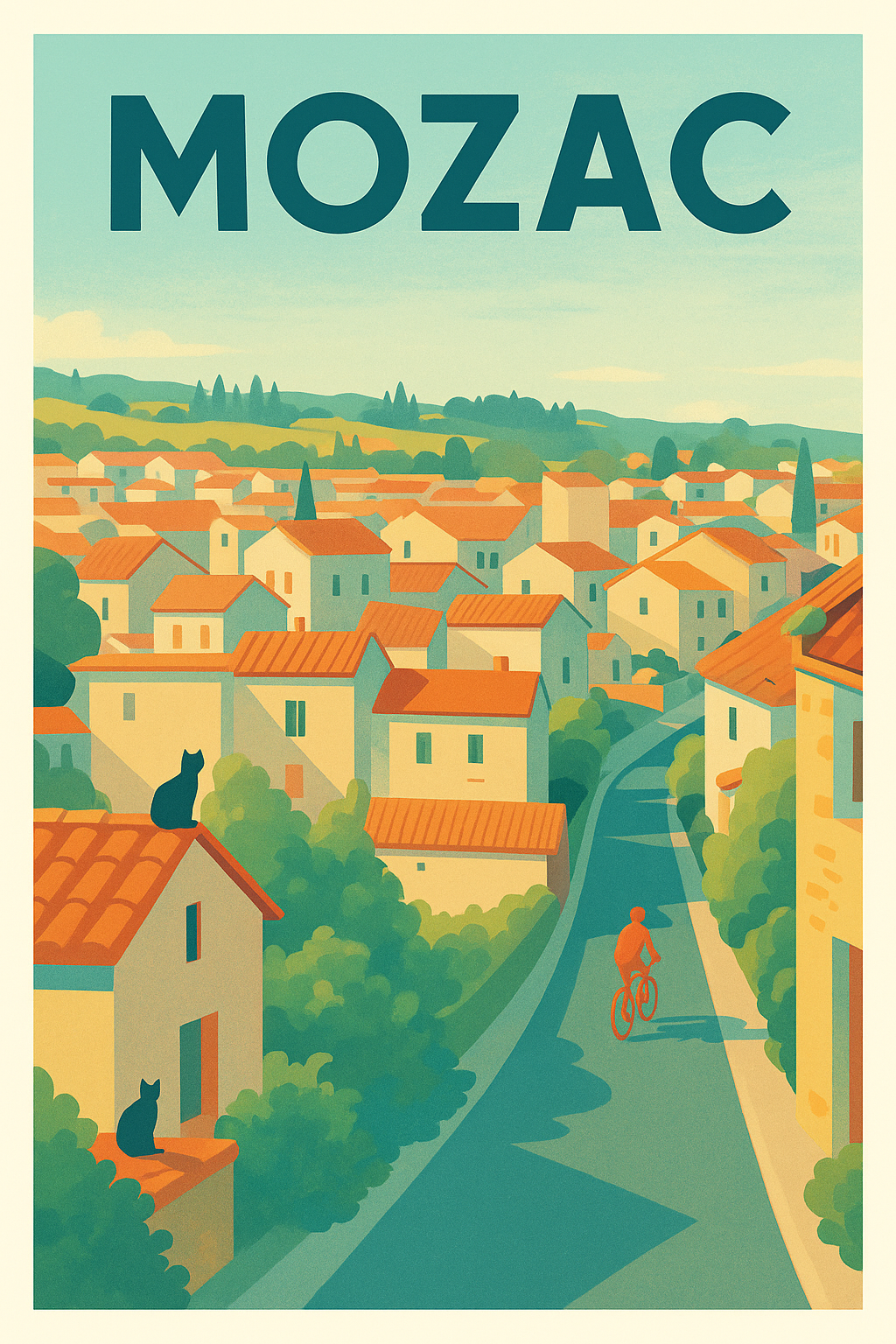 Affiche de Mozac - Voyage bucolique en terre d'Auvergne