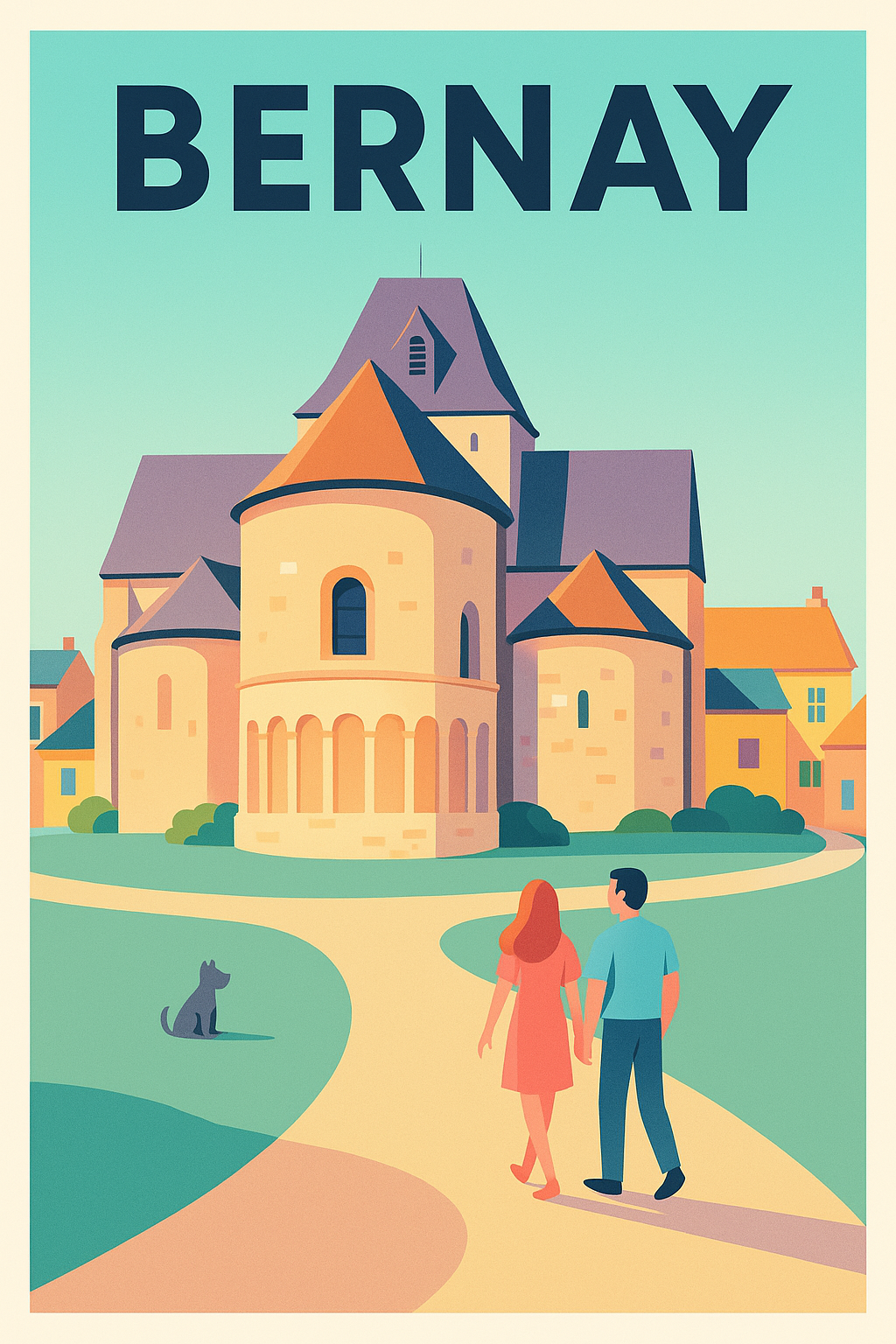 Affiche de Bernay - Promenade romantique au cœur de la Normandie