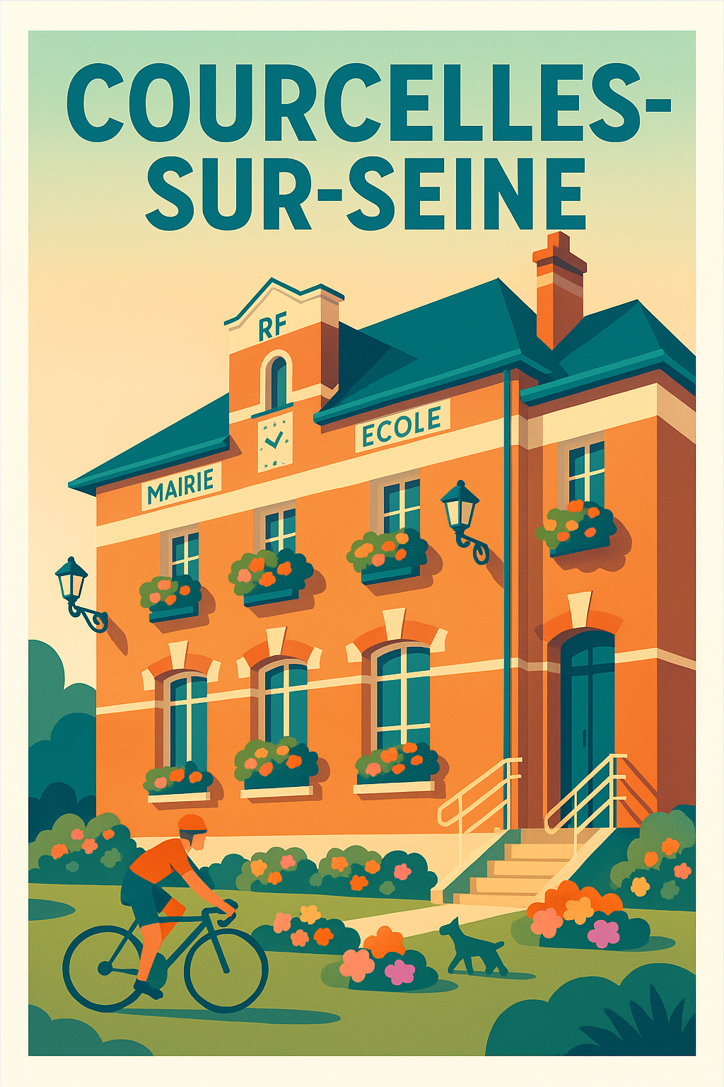 Affiche de Courcelles-sur-Seine - Charme et Sérénité en Bord de Seine