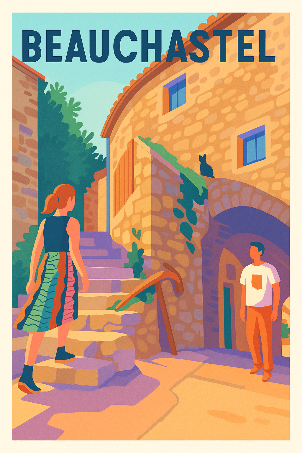 Affiche de Beauchastel - Charme Provençal en Couleurs