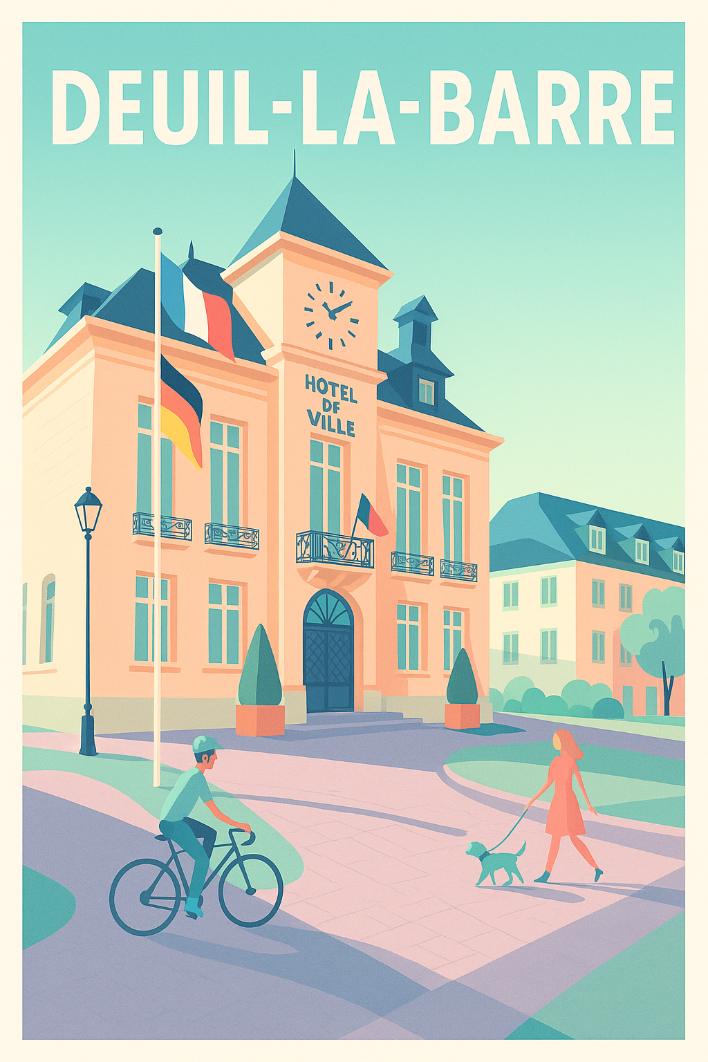 Affiche Deuil-la-Barre — Charme et Sérénité au Cœur de la Ville · poster d'art de Deuil-la-Barre
