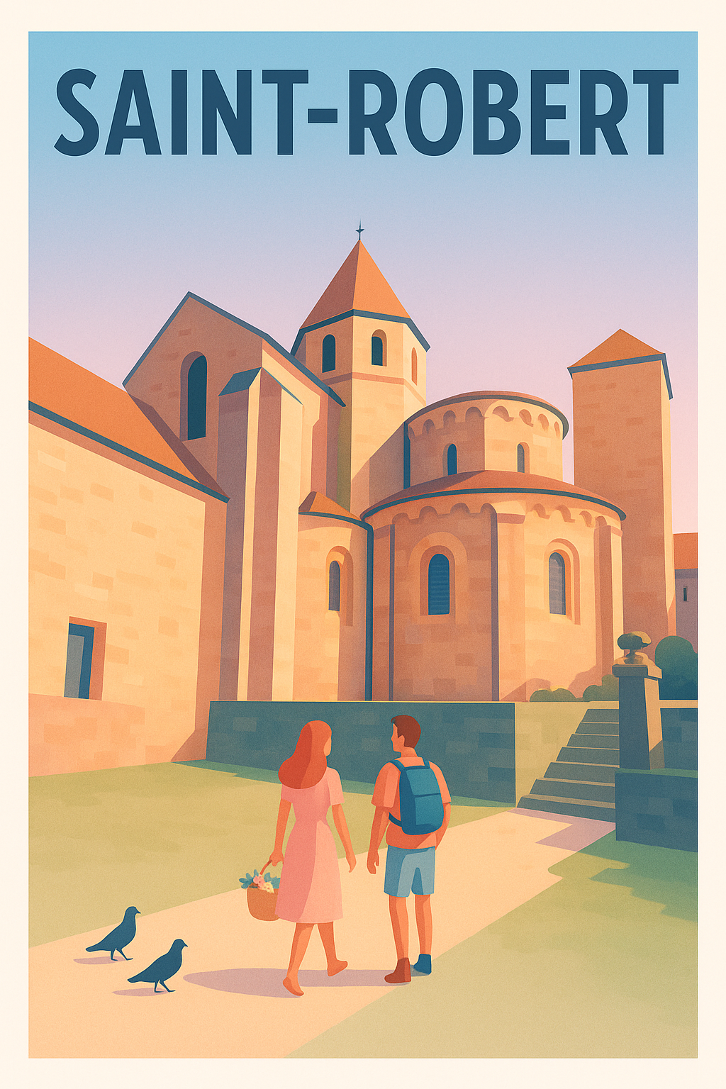 Affiche Saint-Robert — Charme historique au cœur de la cité · poster d'art de Saint-Robert