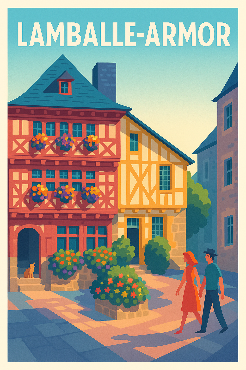 Affiche de Lamballe-Armor - Charme intemporel des maisons à colombages