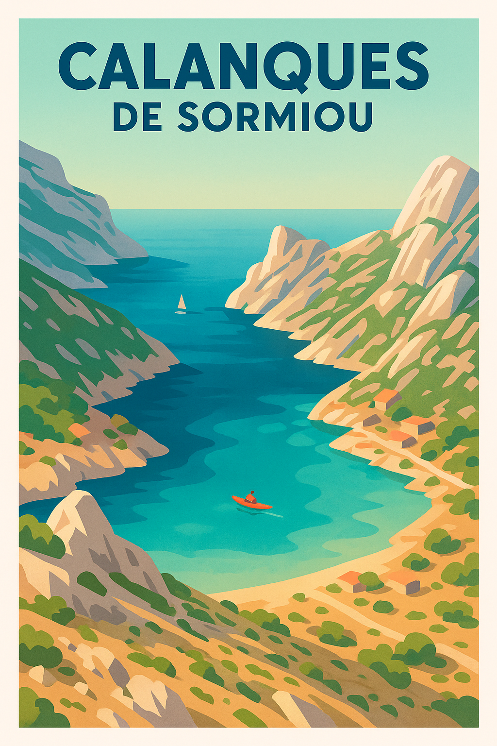 Affiche Calanques de Sormiou — Évasion méditerranéenne · poster d'art de Calanques de Sormiou