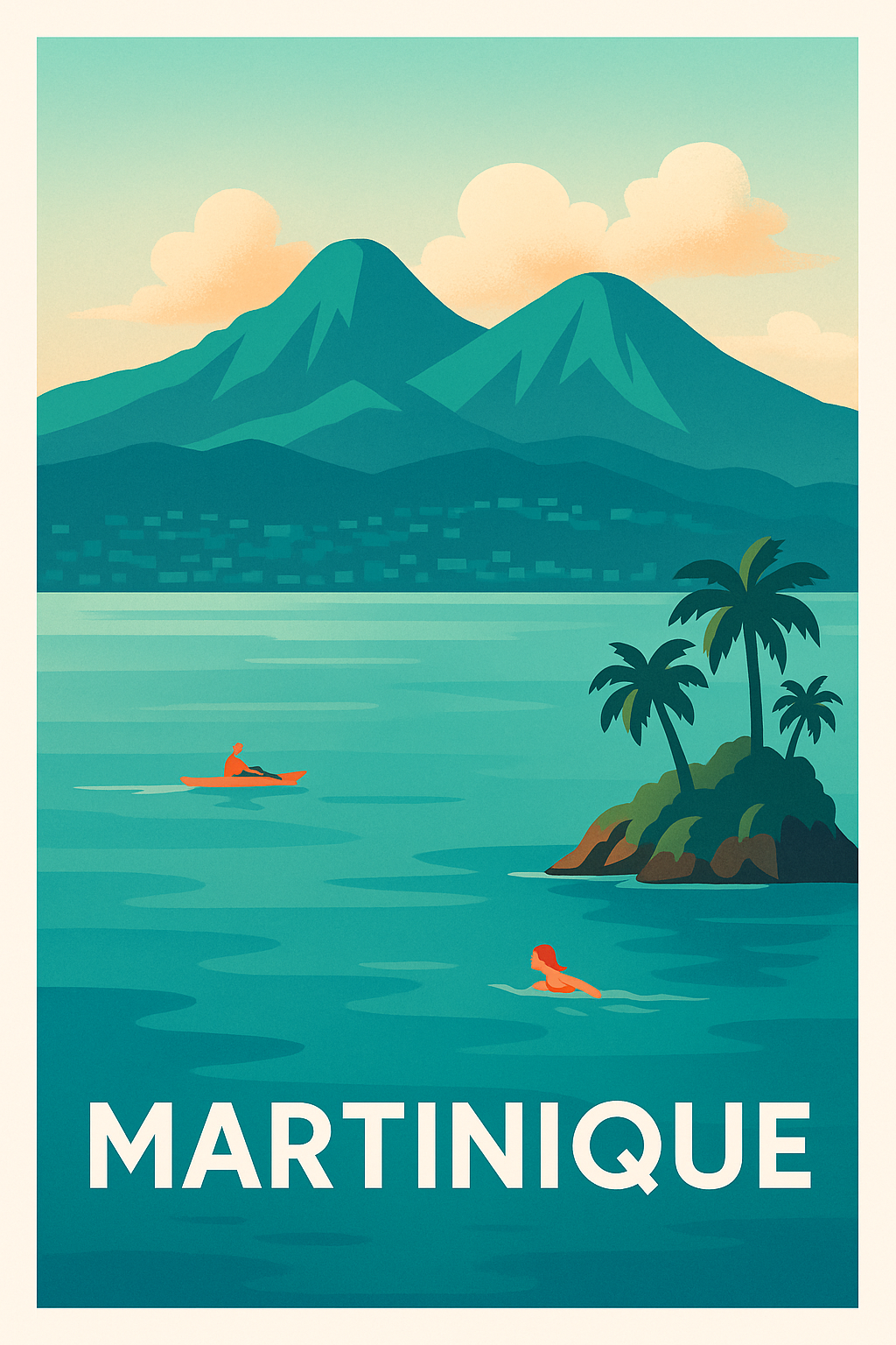 Affiche de Martinique - Évasion tropicale et sérénité insulaire