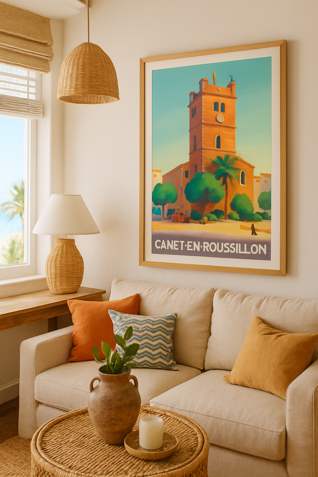 Mise en situation Affiche de Canet-en-Roussillon - Charme et lumière méditerranéenne