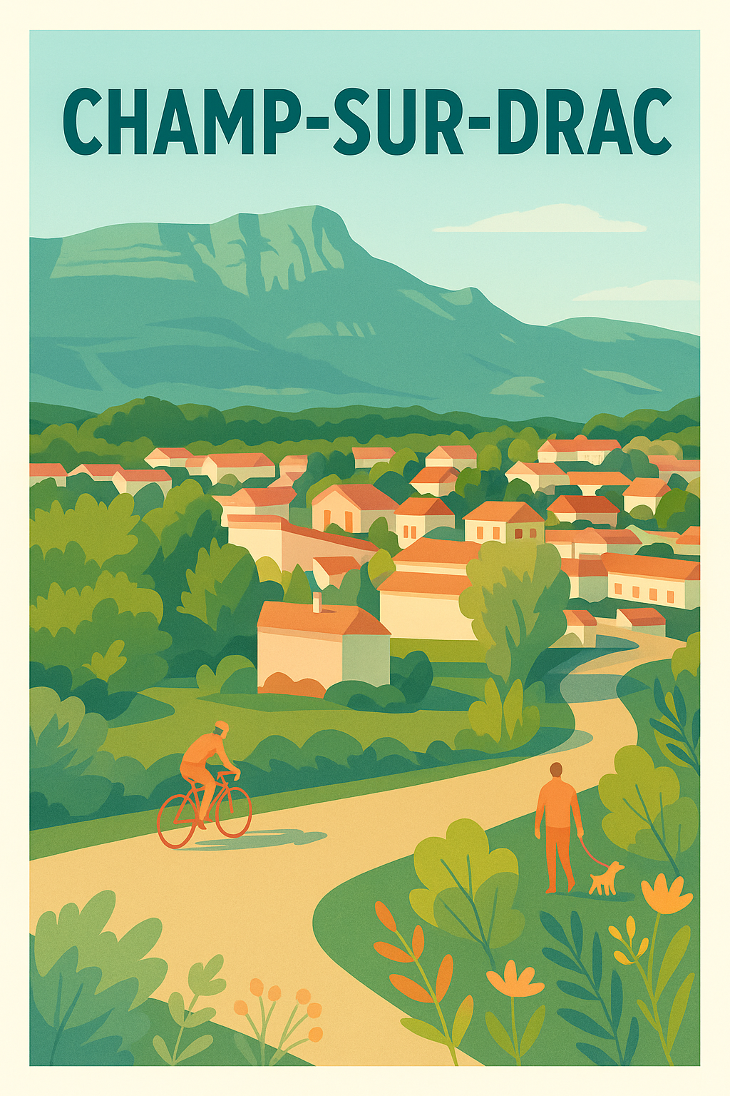 Affiche de Champ-sur-Drac - Harmonie entre nature et village