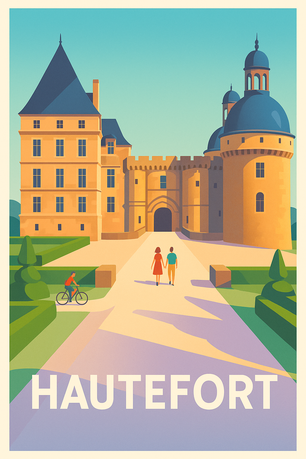 Affiche Hautefort — L'élégance intemporelle du château · poster d'art de Hautefort