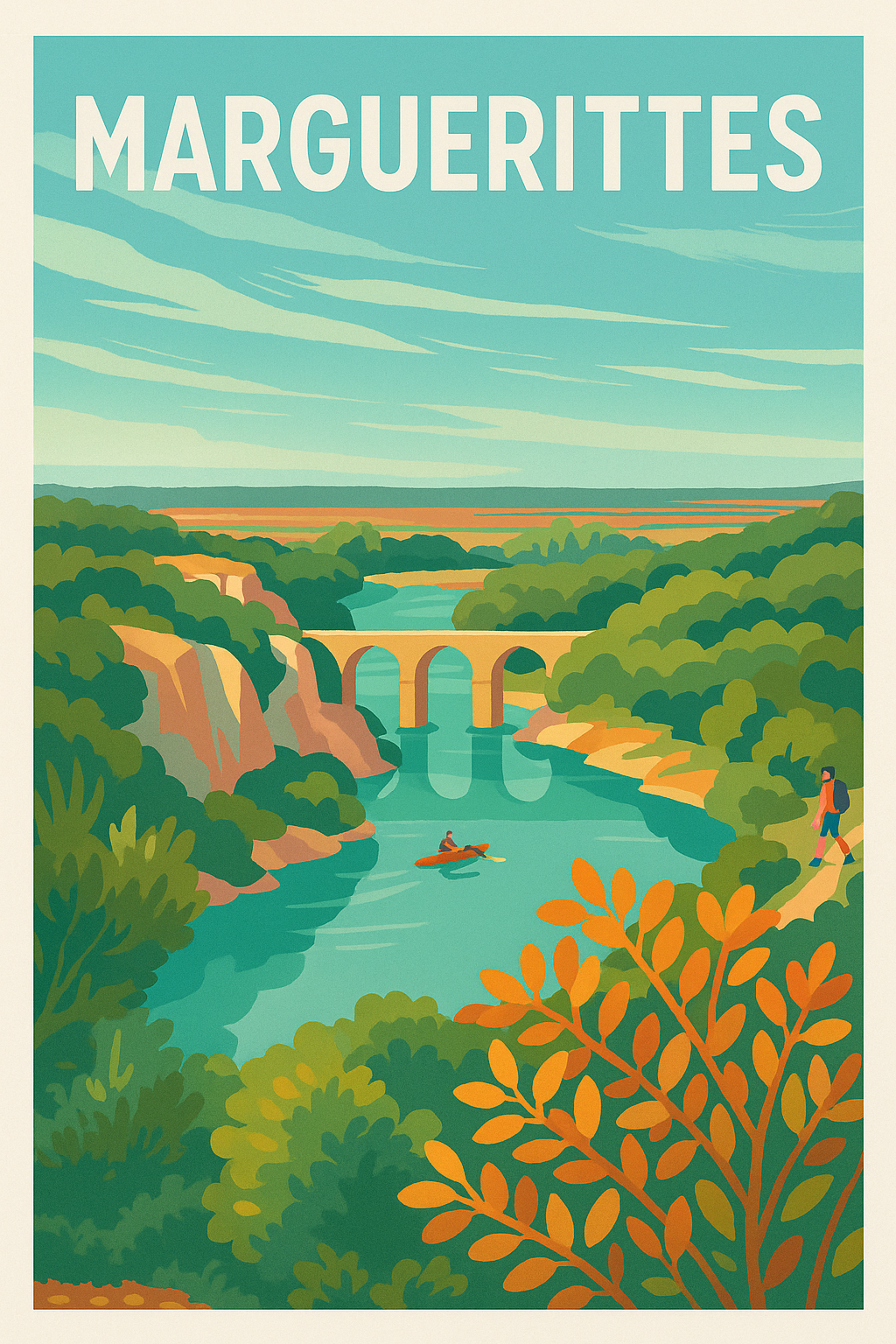 Affiche de Marguerittes - Évasion nature et rivières paisibles