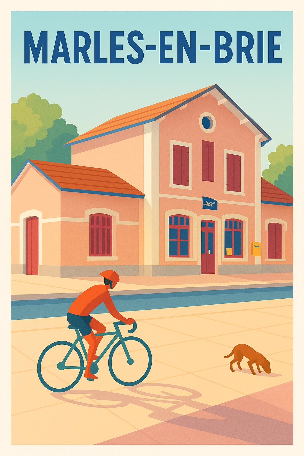 Affiche de Marles-en-Brie - Charme et sérénité à vélo