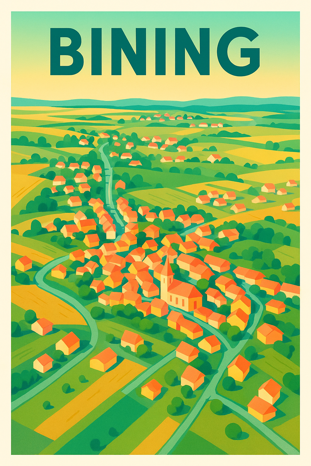 Affiche de Bining - Charme pittoresque au cœur de la campagne