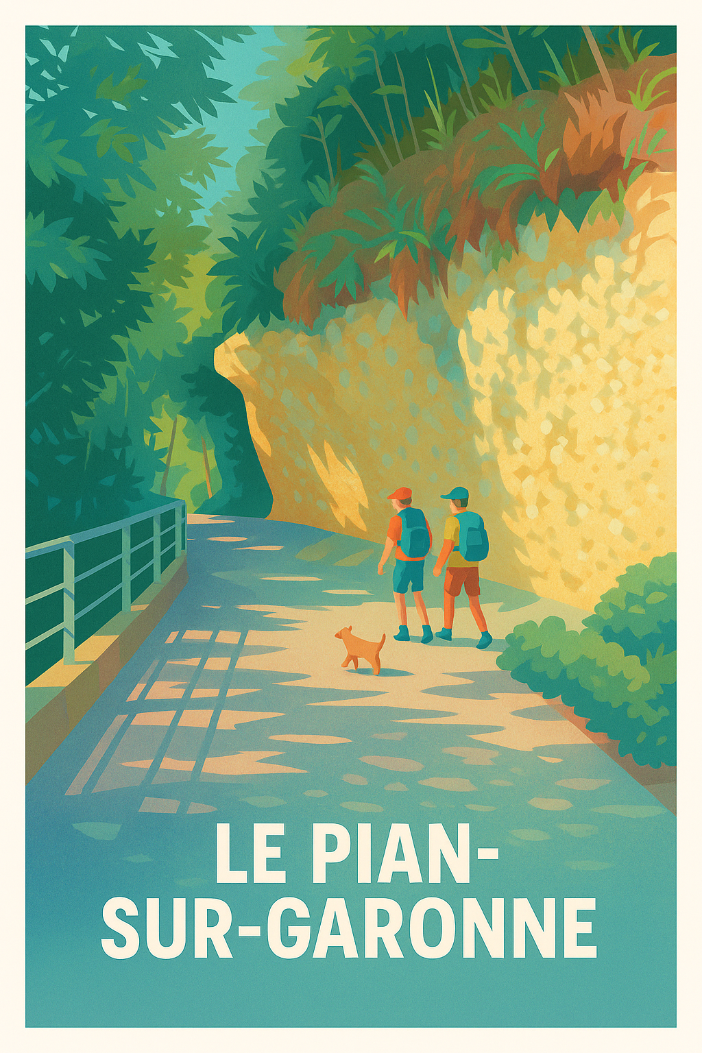 Affiche Le Pian-sur-Garonne — Évasion nature et balades ressourçantes · poster d'art de Le Pian-sur-Garonne