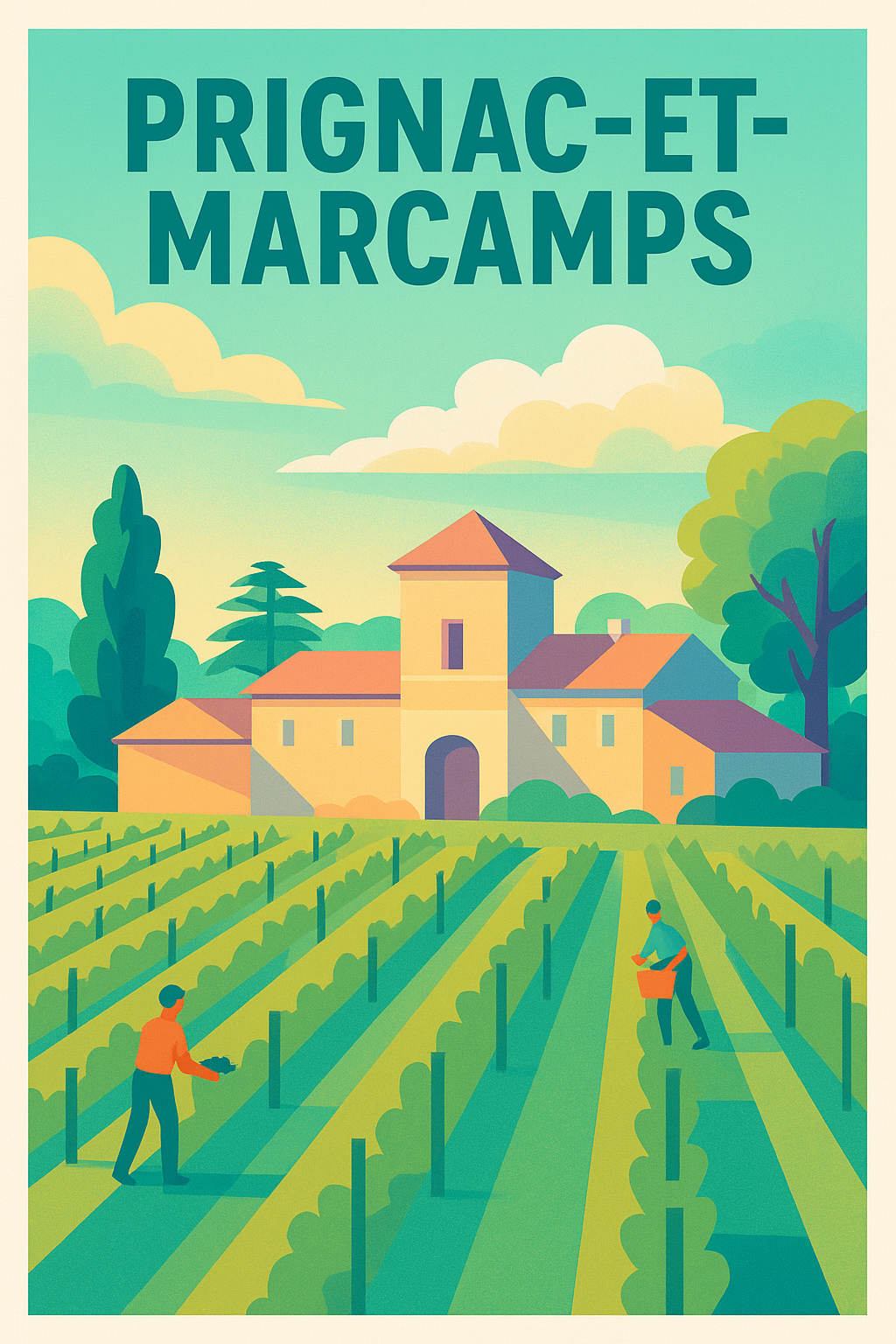 Affiche de Prignac-et-Marcamps - L'esprit vigneron en affiché