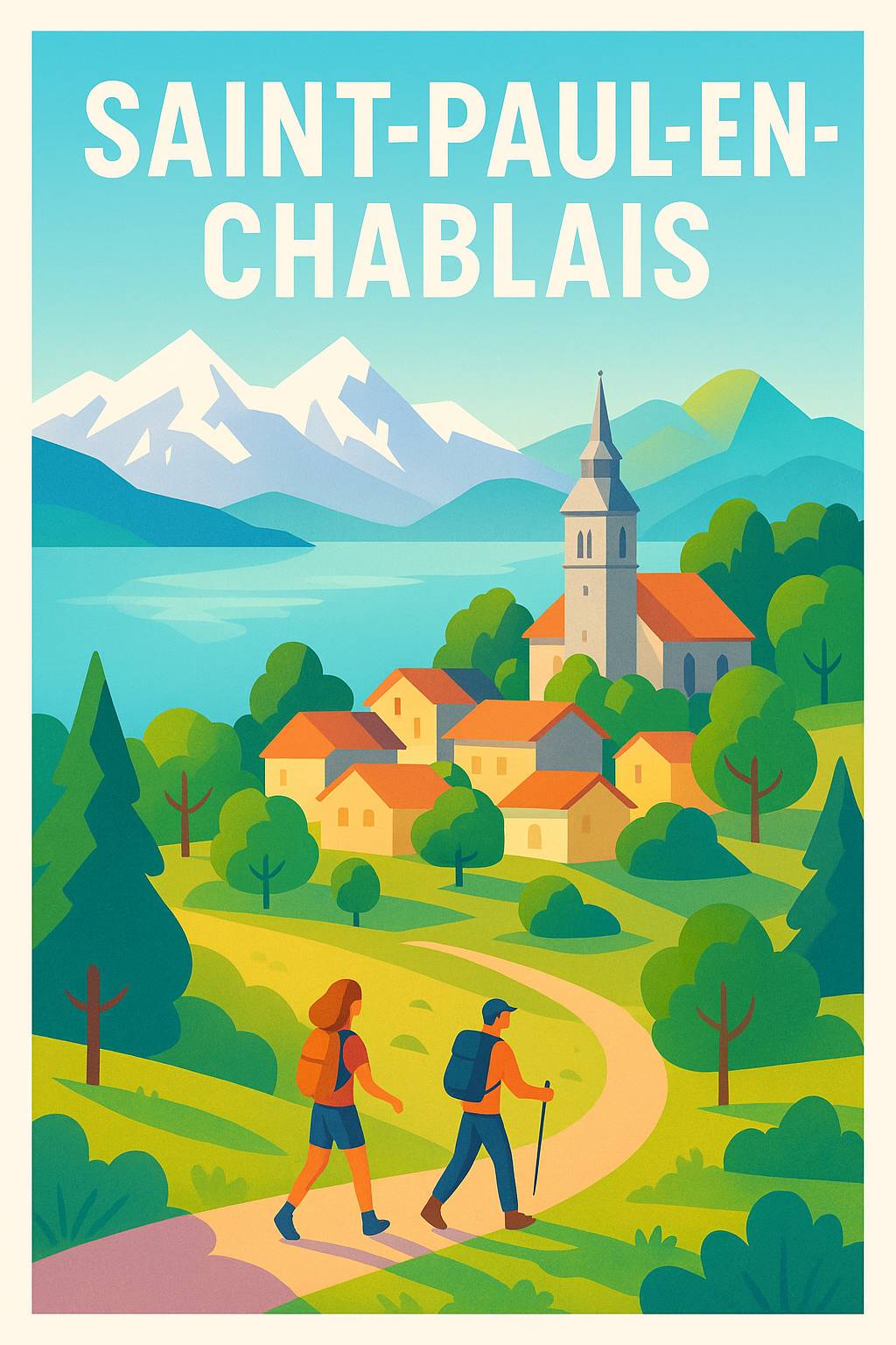 Affiche de Saint-Paul-en-Chablais - Évasion nature au cœur des Alpes