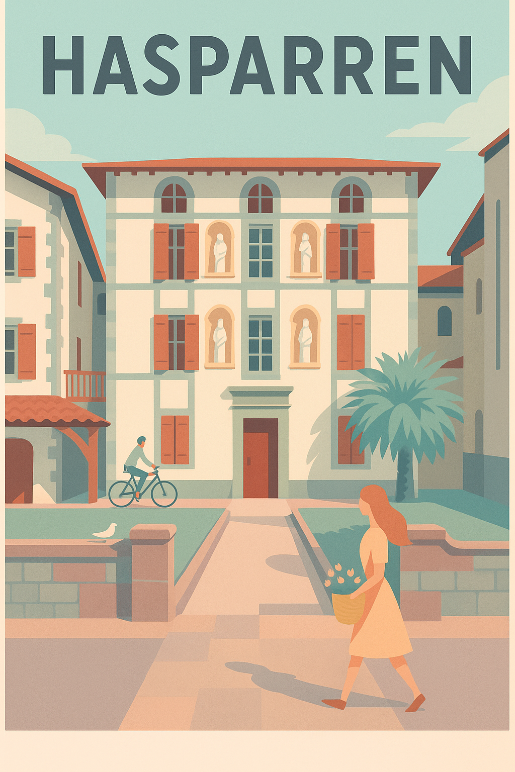 Affiche de Hasparren - Le charme paisible basque en poster