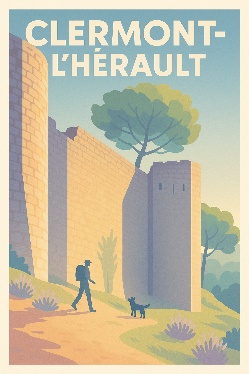 Affiche de Clermont-l'Hérault - Balade au pied des remparts historiques