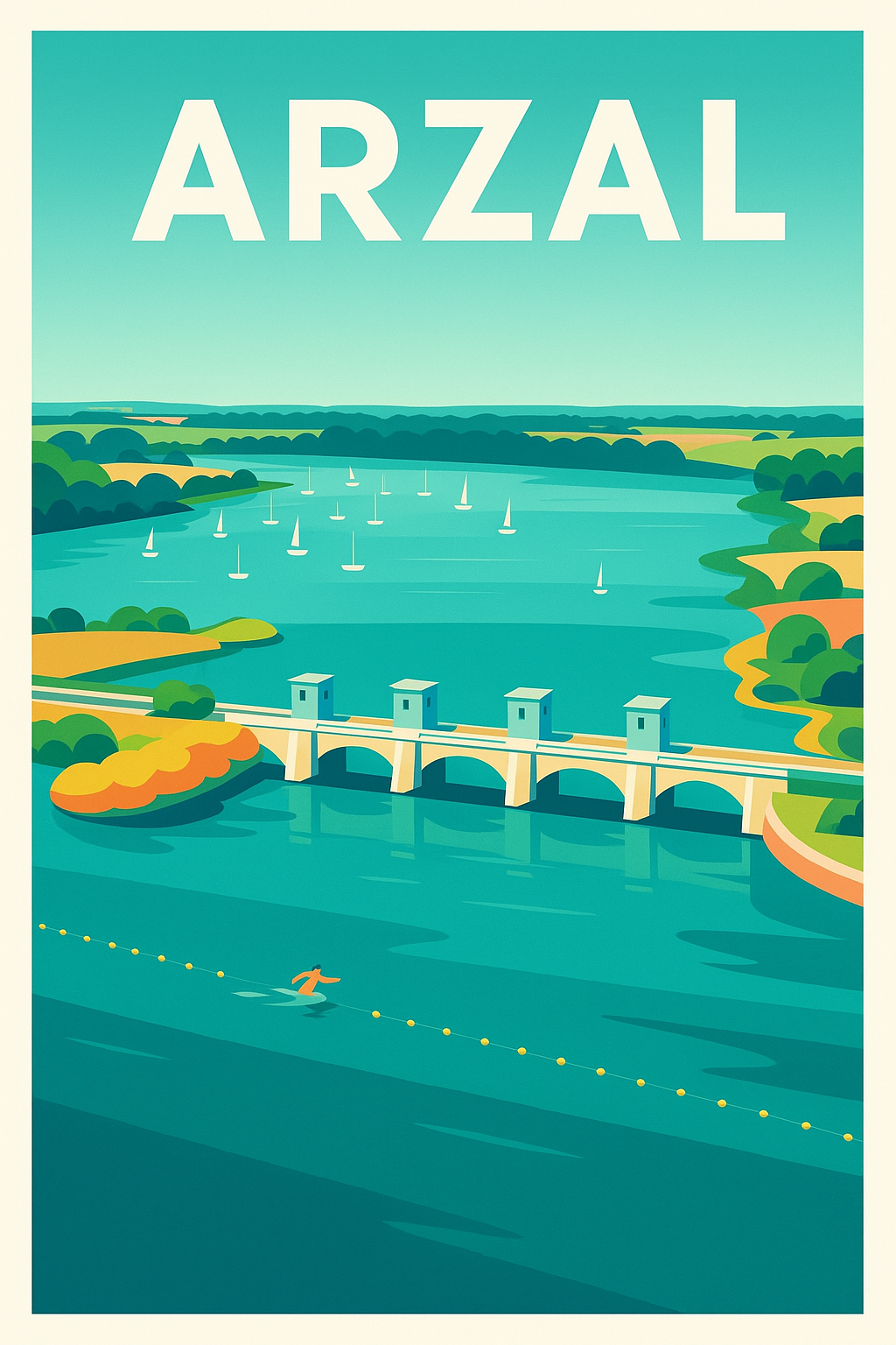 Affiche de Arzal - Plongée au cœur de la nature bretonne