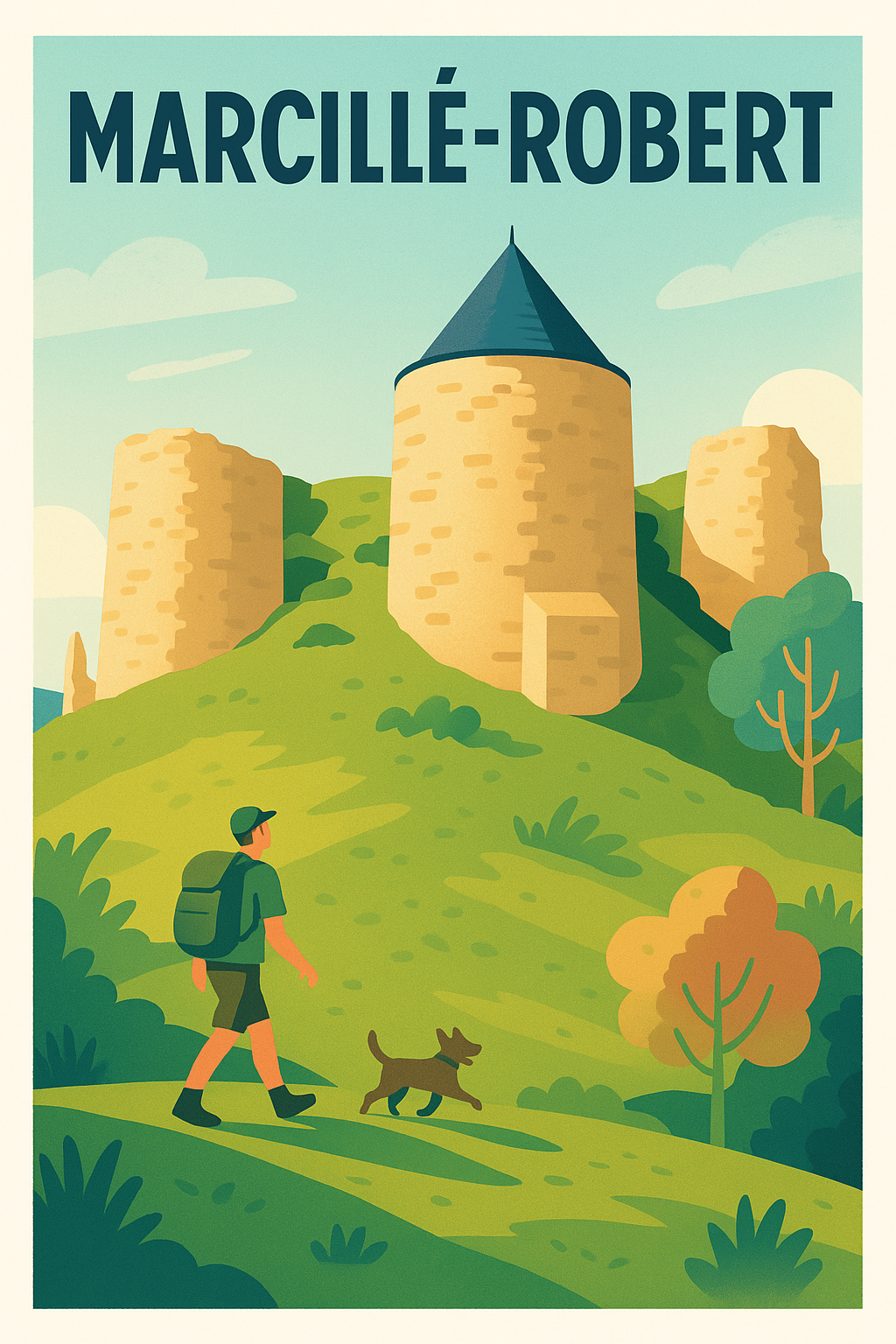 Affiche de Marcillé-Robert - Promenade au cœur d’un patrimoine historique