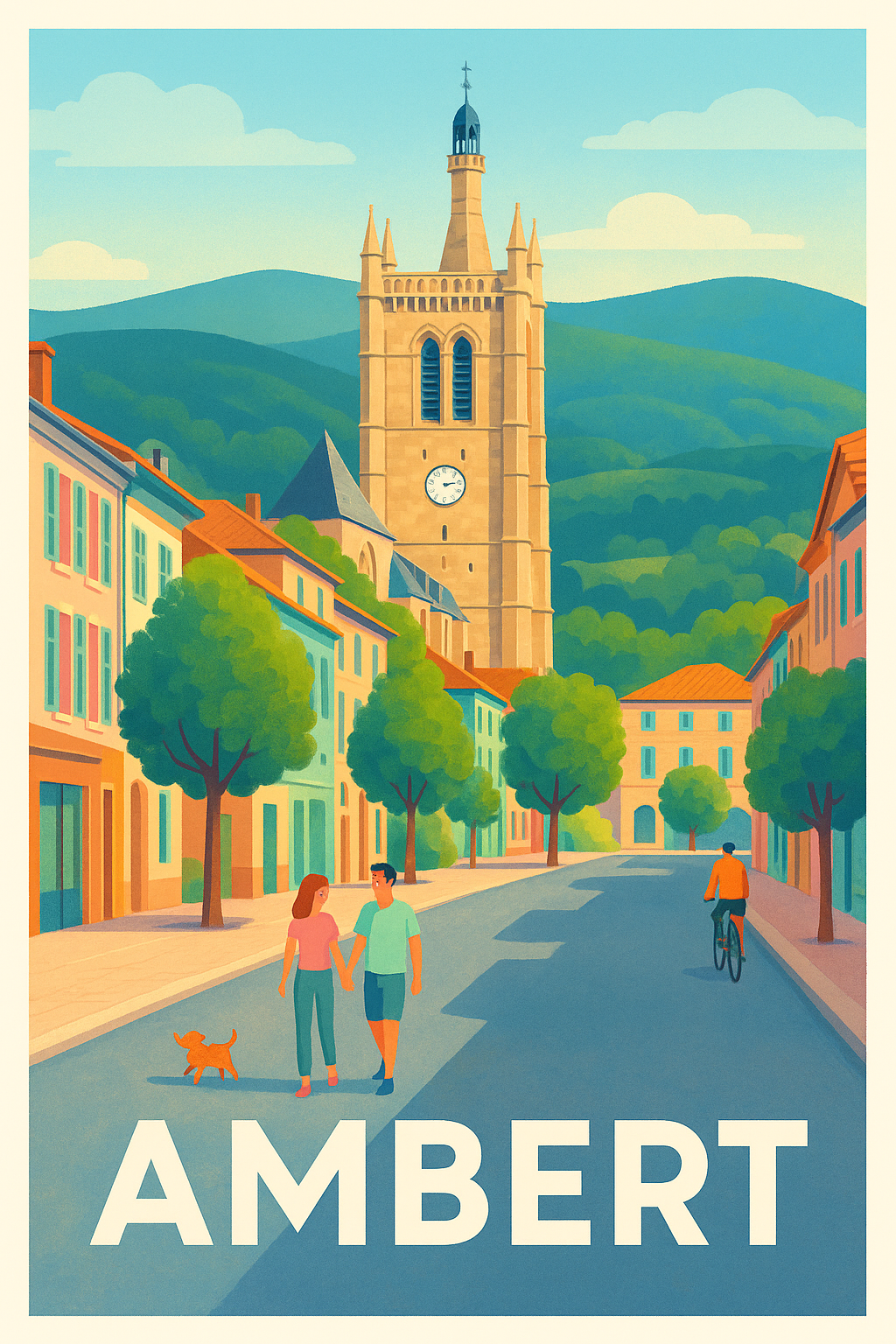 Affiche Ambert — Charme et quiétude au cœur du Puy-de-Dôme · poster d'art de Ambert